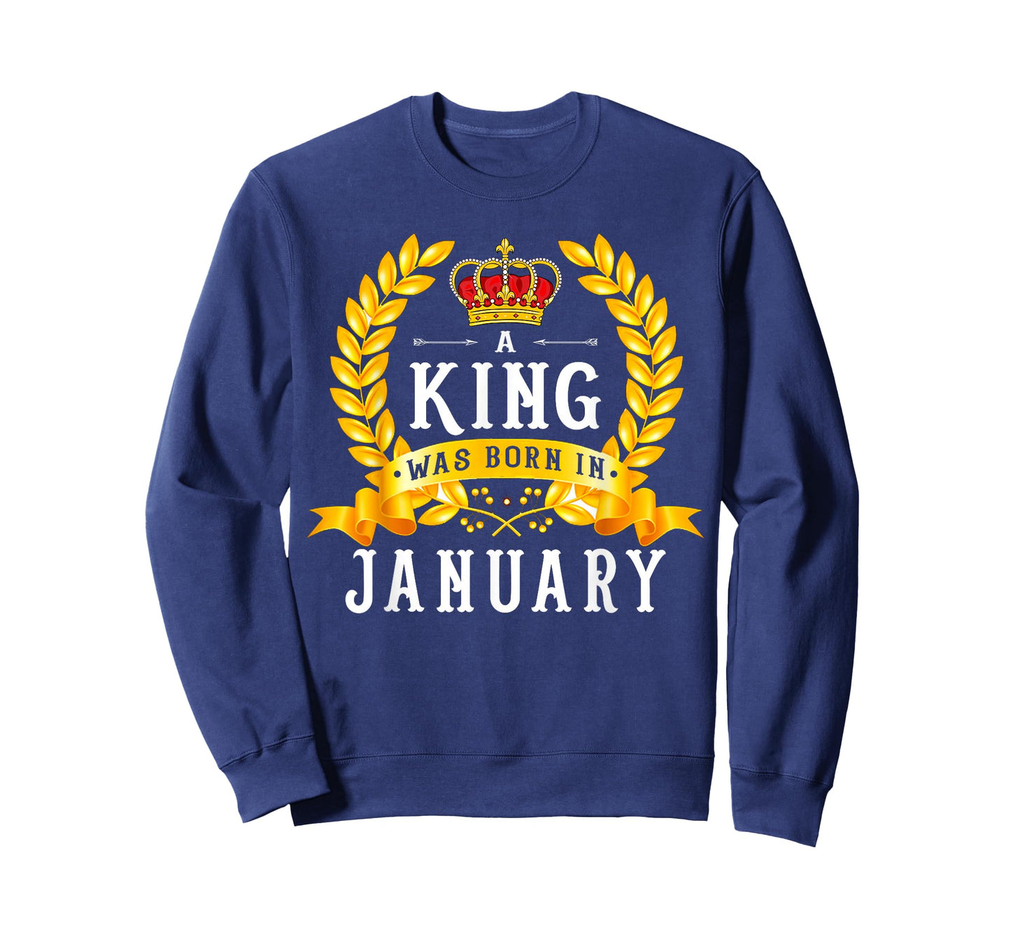 Retro Vintage A King Was Born In January Happy Birthday Men T-Shirt