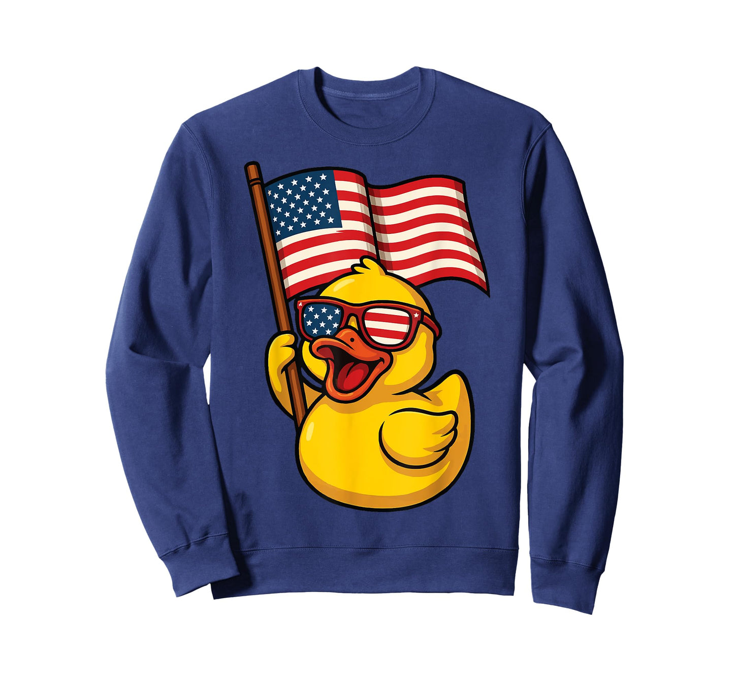 Rubber Duck USA Flag Independence Day Bath Duck T-Shirt