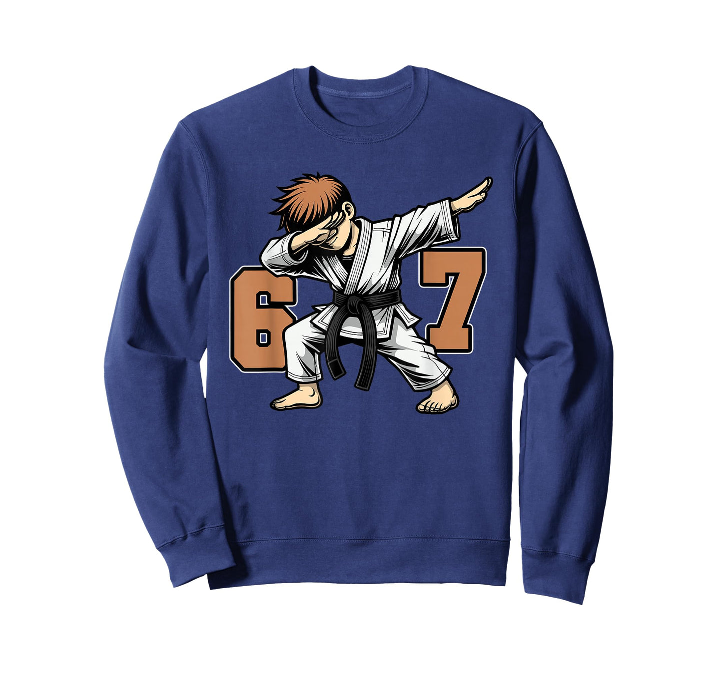 Funny Kids 67 Meme Karate Fan Dabbing Player T-Shirt