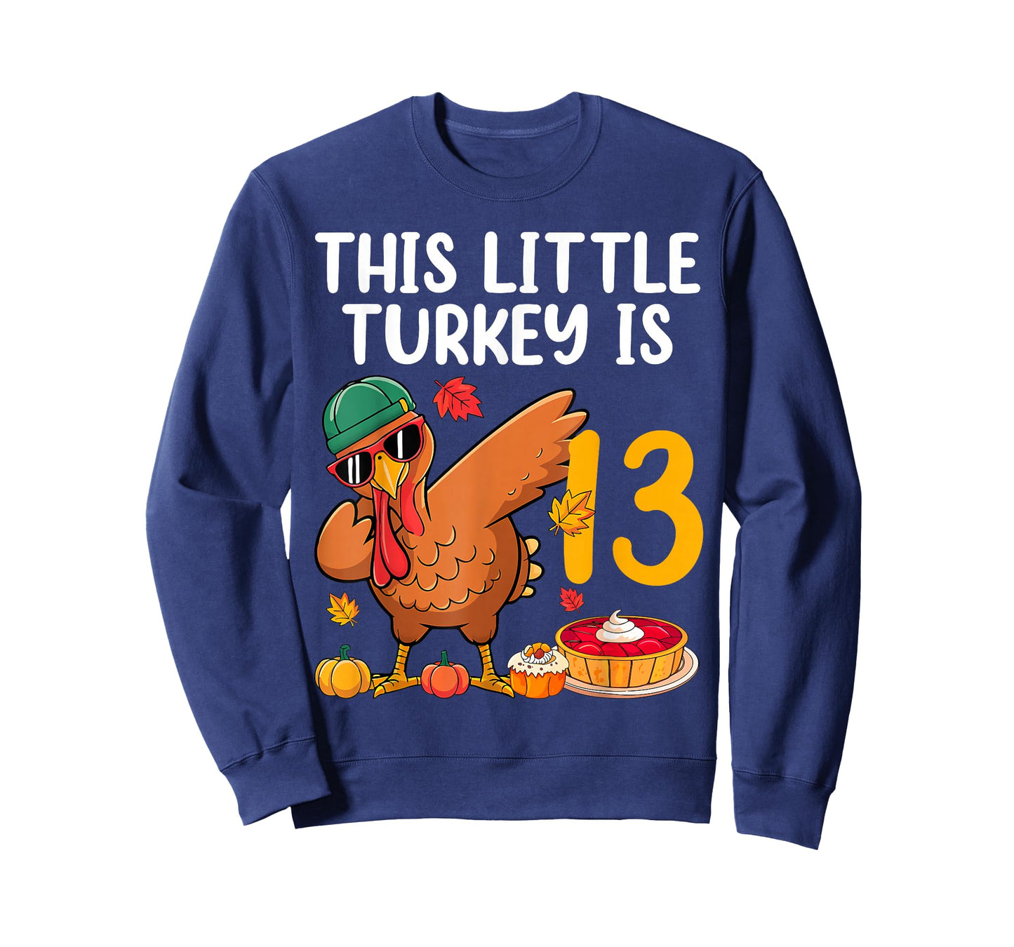 This Little Turkey is 13 Dabbing Boys 13th Bday Thanksgiving T-Shirt
