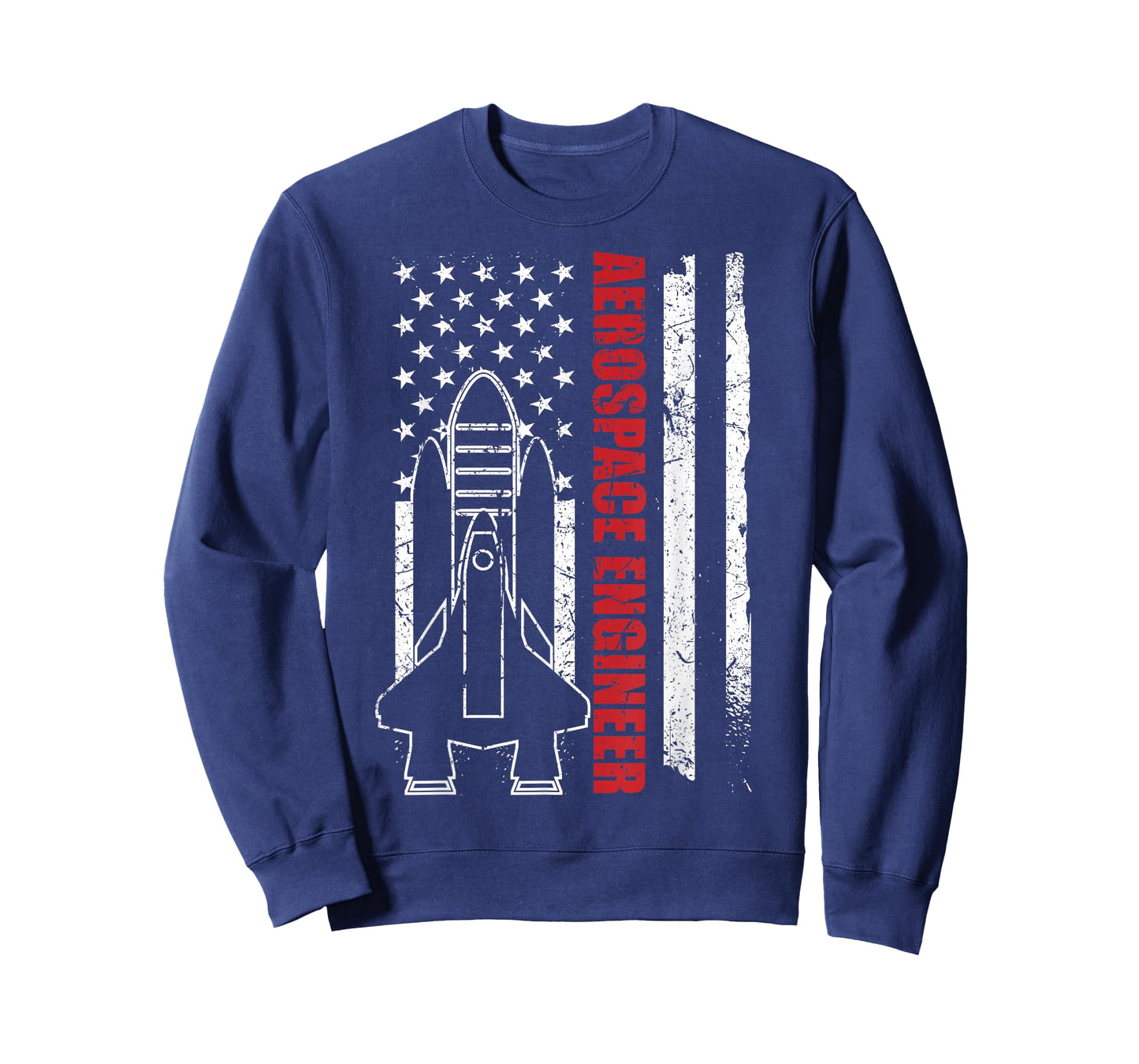 Vintage USA Aerospace Engineer American Flag T-Shirt
