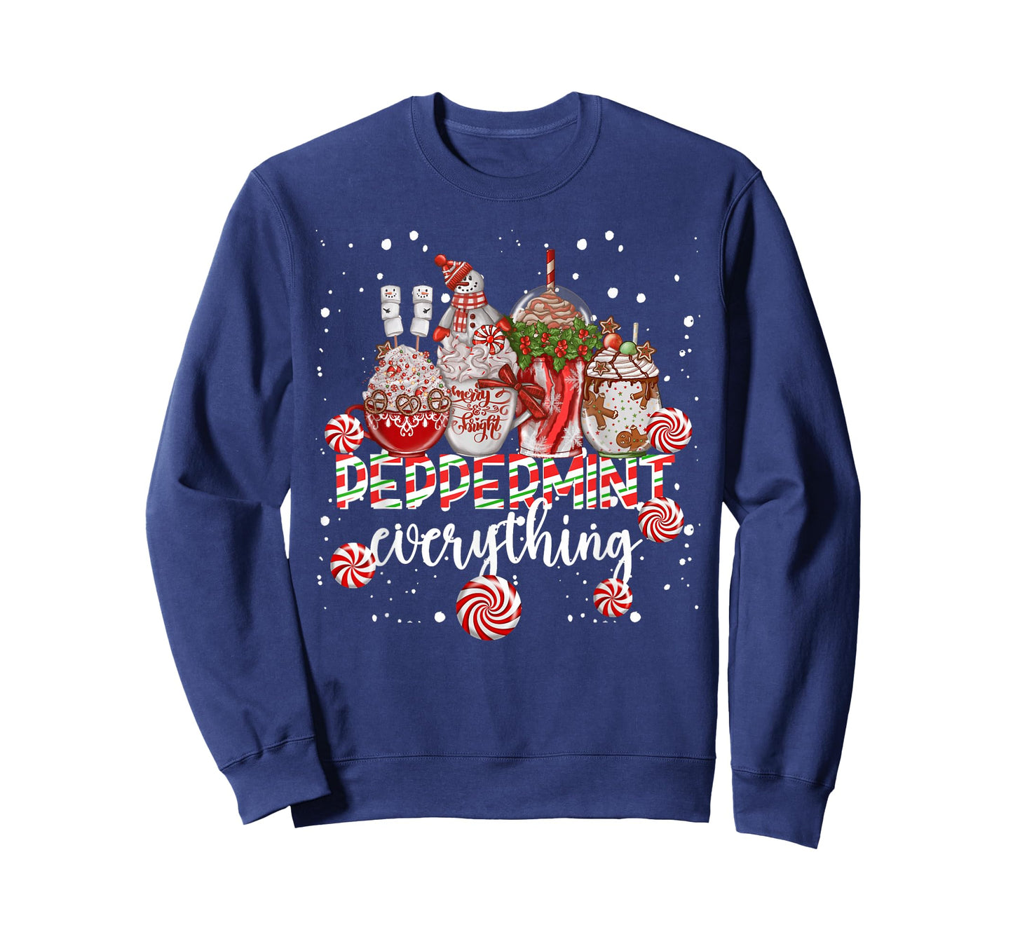 Christmas Peppermint Everything Coffee Chocolate Mocha Xmas T-Shirt
