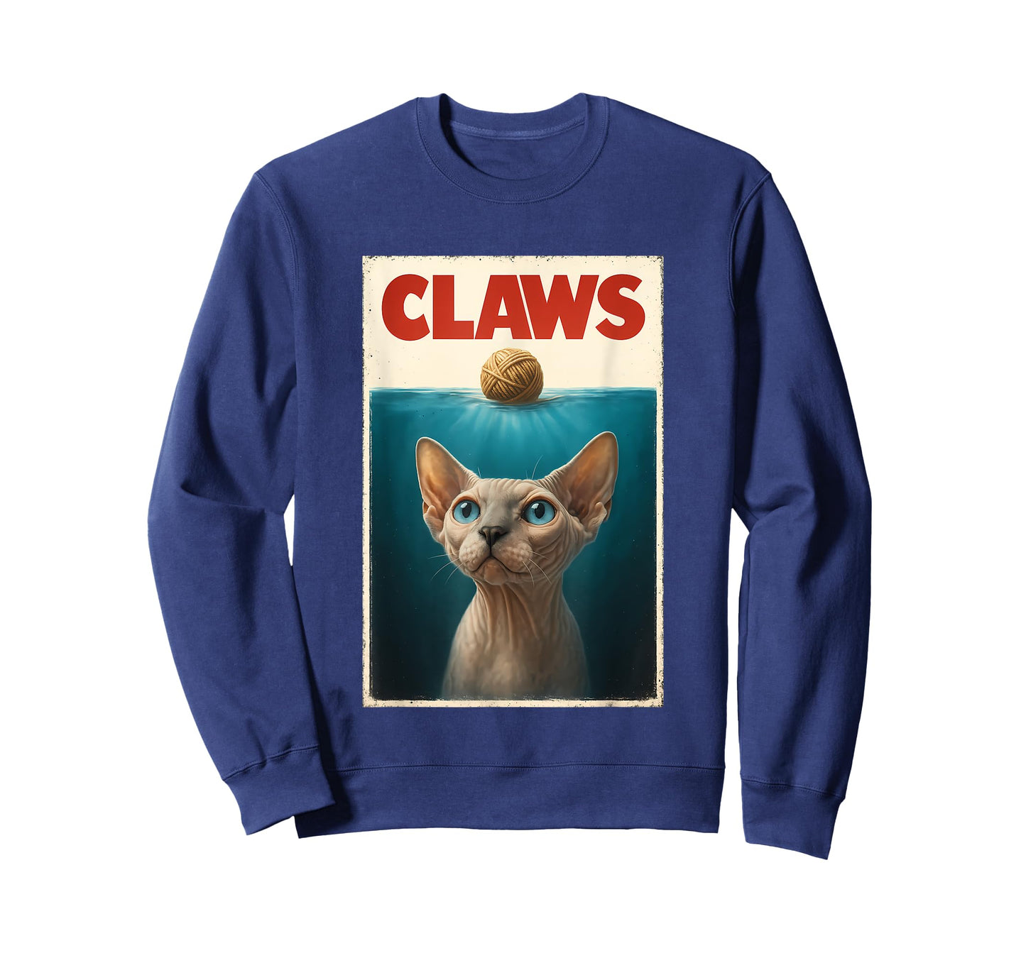 Funny Sphynx Cat CLAWS Yarn Ball Top Kitten Men Women Kids T-Shirt