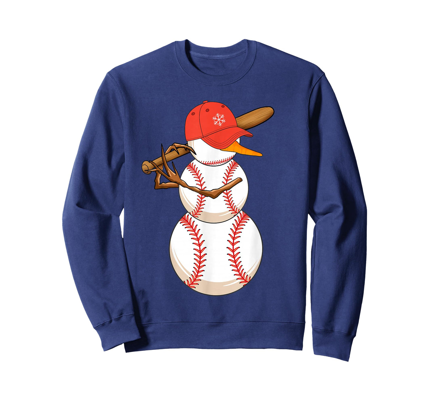 Baseball Snowman Balls Snow Christmas Xmas For Men Women T-Shirt