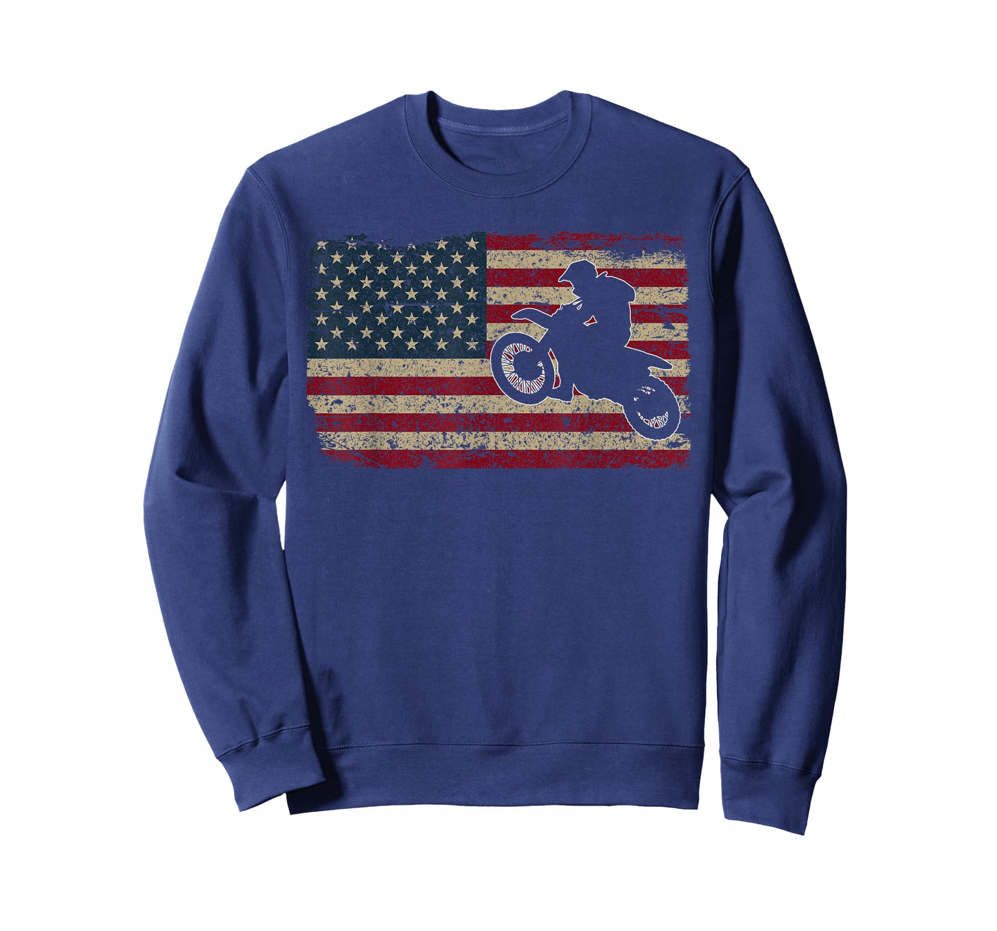 Dirt Biker America Flag Gift Motorcycle Patriotic Motocross Women Kids Men T-Shirt