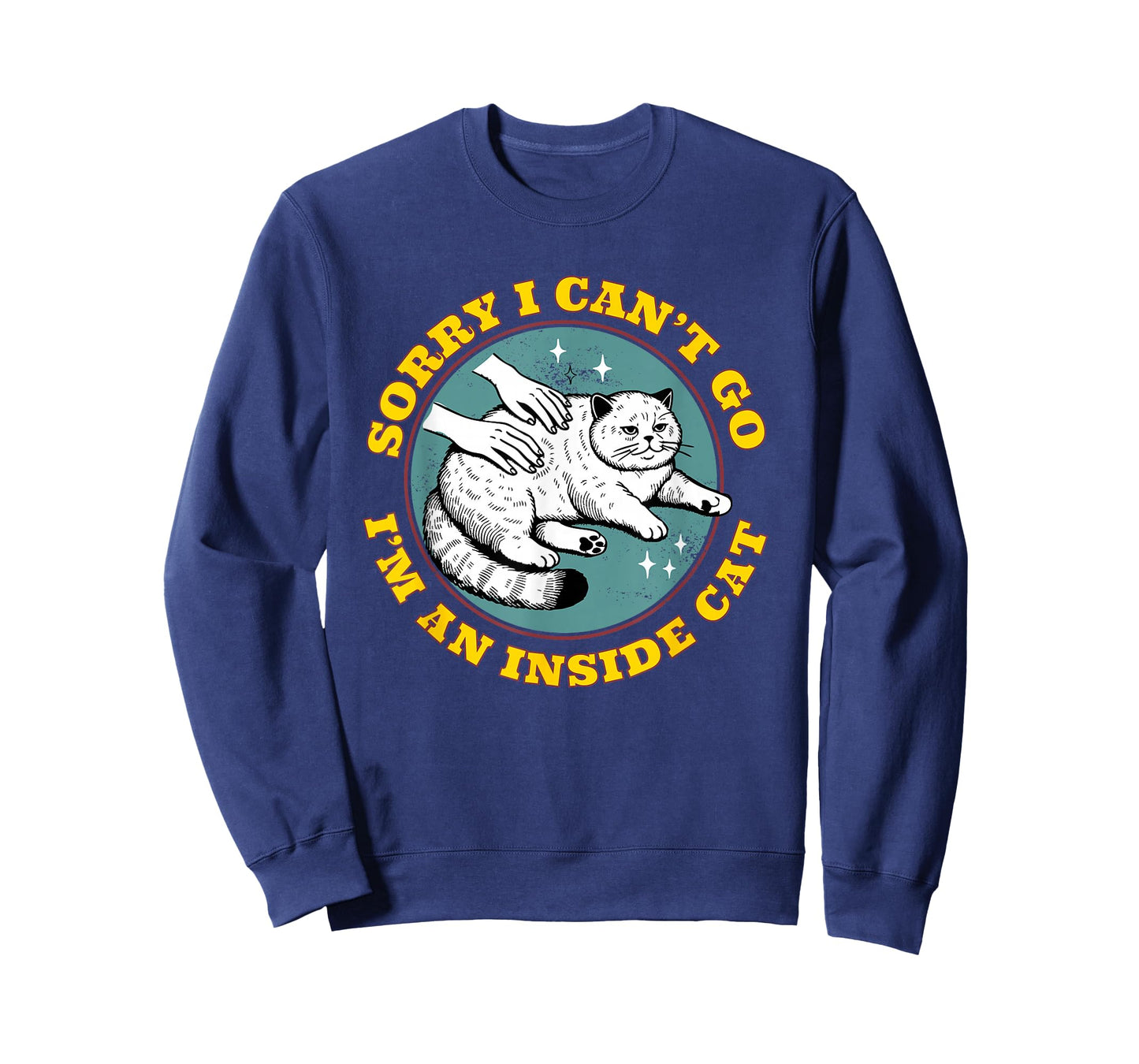 funny introvert cat I can't Go I'm an Inside cat Homebody T-Shirt