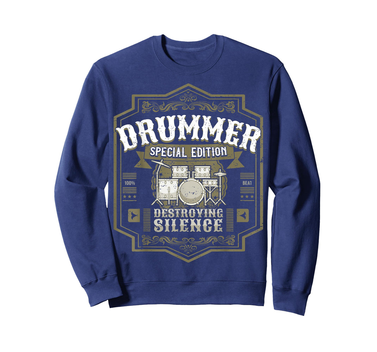 Vintage Drummer Drumming Drums Drum Kit Percussion T-Shirt