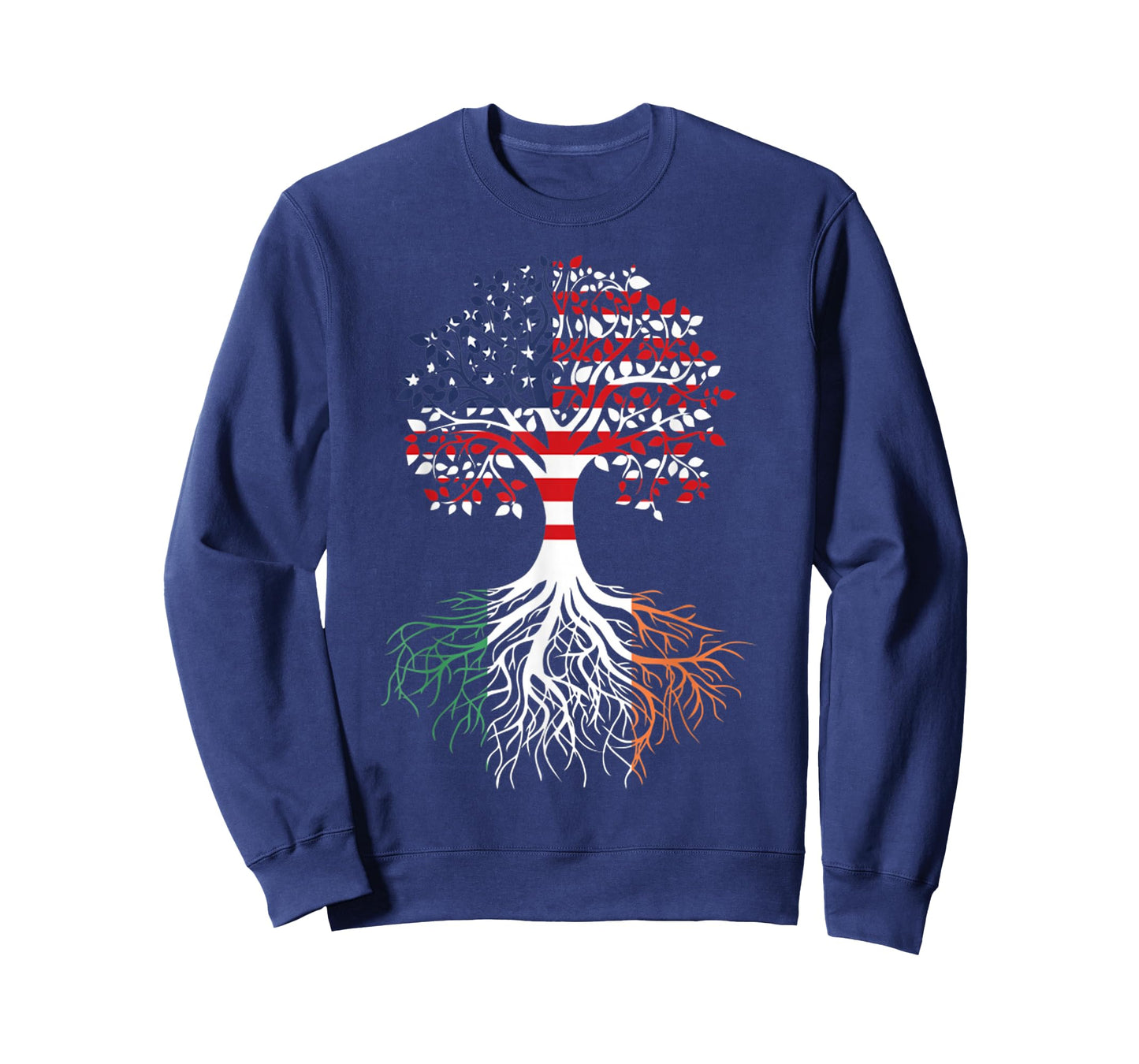 Irish Roots American Grown Tree Flag T-Shirt