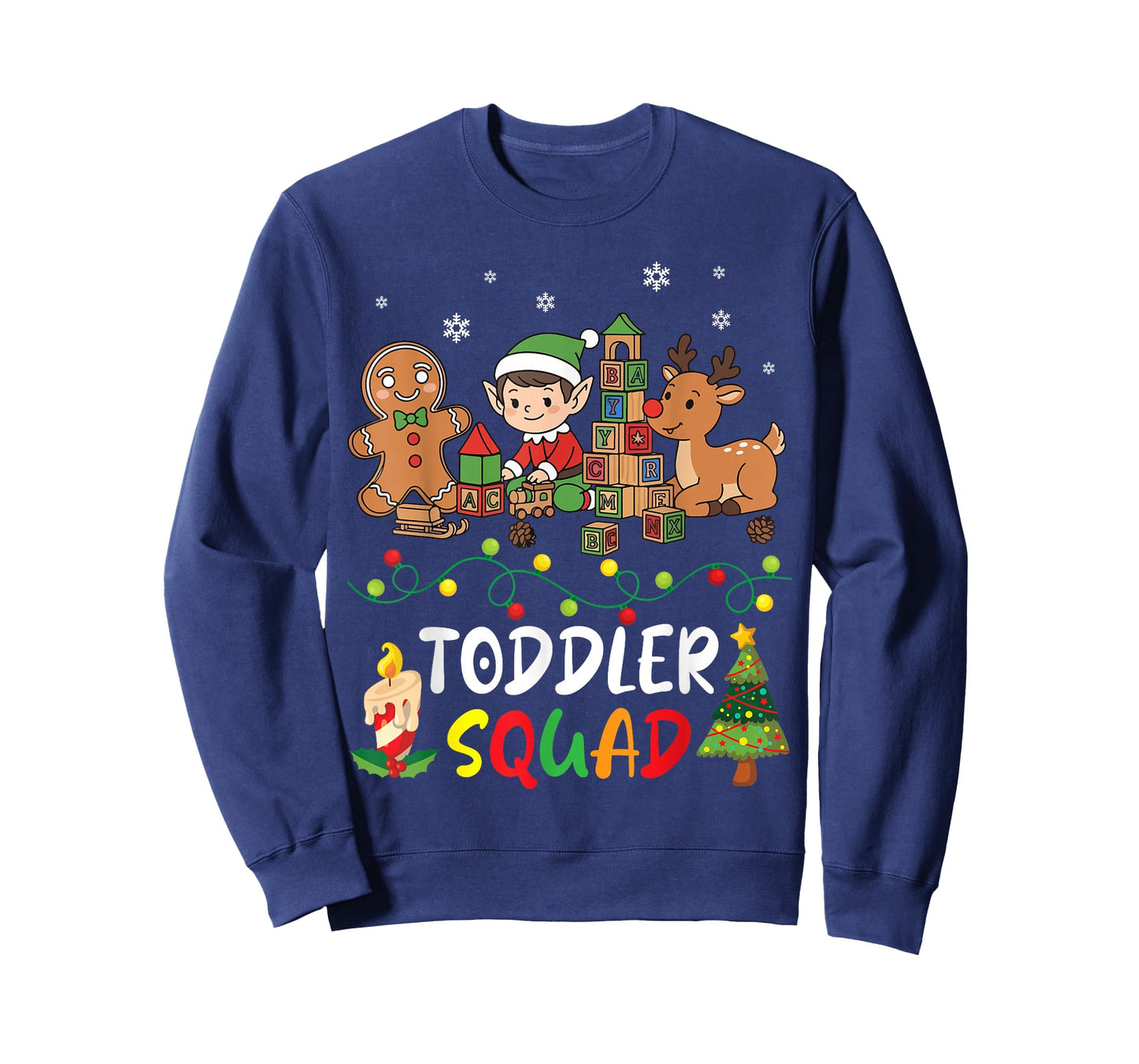 Toddler Squad Elf Reindeer Students Merry Christmas Teacher T-Shirt