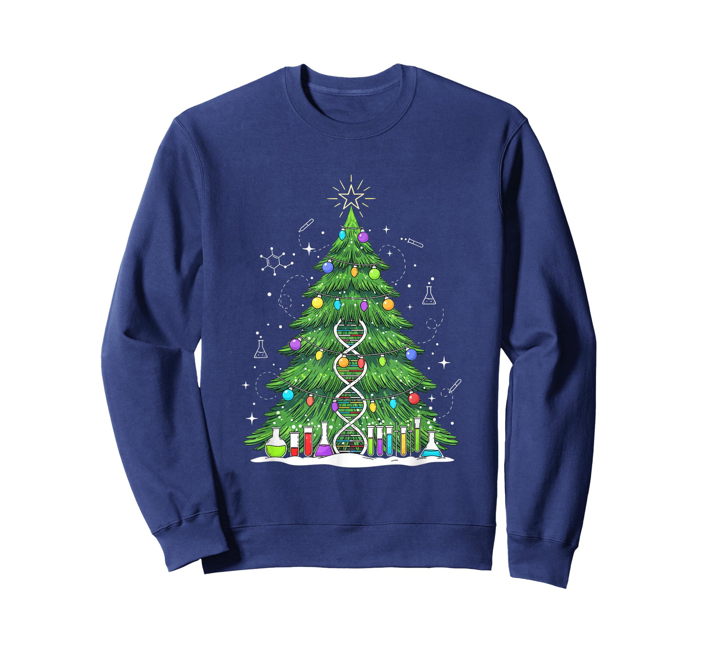 Science & Technology DNA Christmas Tree, Lab Chemistry Tree T-Shirt