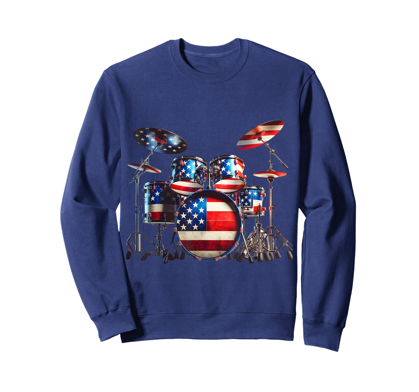 American Flag Drum Drumset 4th of July USA Patriotic Drummer T-Shirt