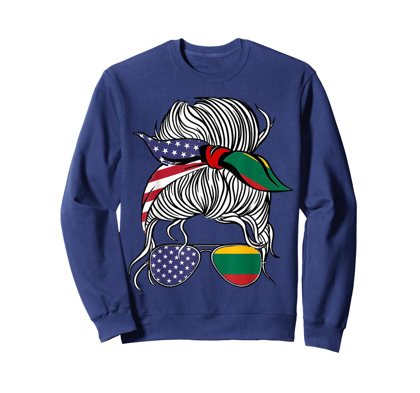 American Lithuanian Patriot Flag Women Girl Lithuania Grown T-Shirt