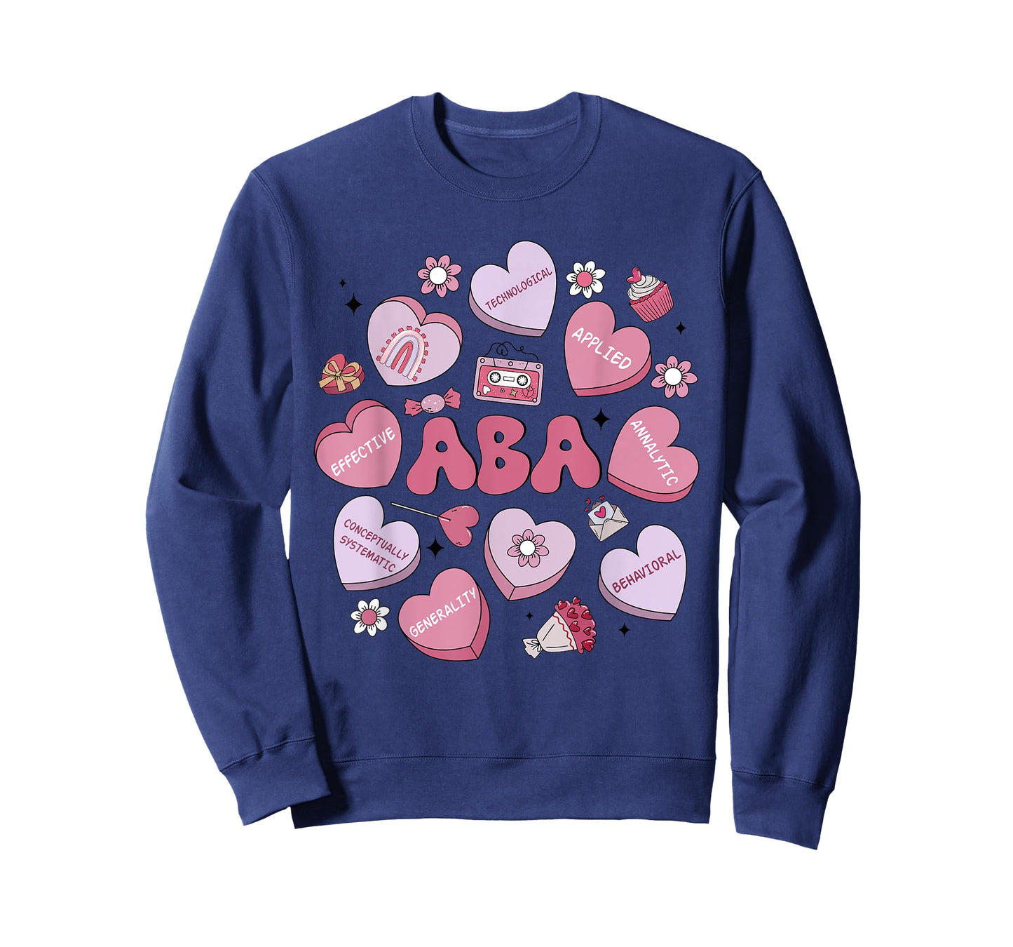 Cute Funny ABA Therapy Candy Heart SLP Behavior Valentines T-Shirt