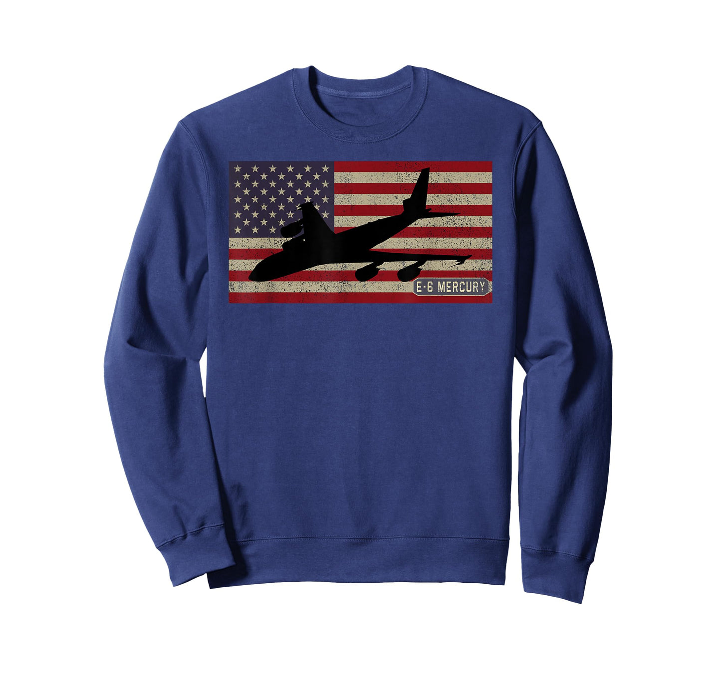 E-6 Mercury Plane Vintage American Flag T-Shirt for Women Kids Men