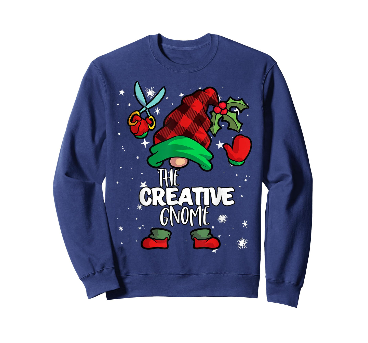 Creative Gnome Red Buffalo Plaid Matching Family Christmas T-Shirt