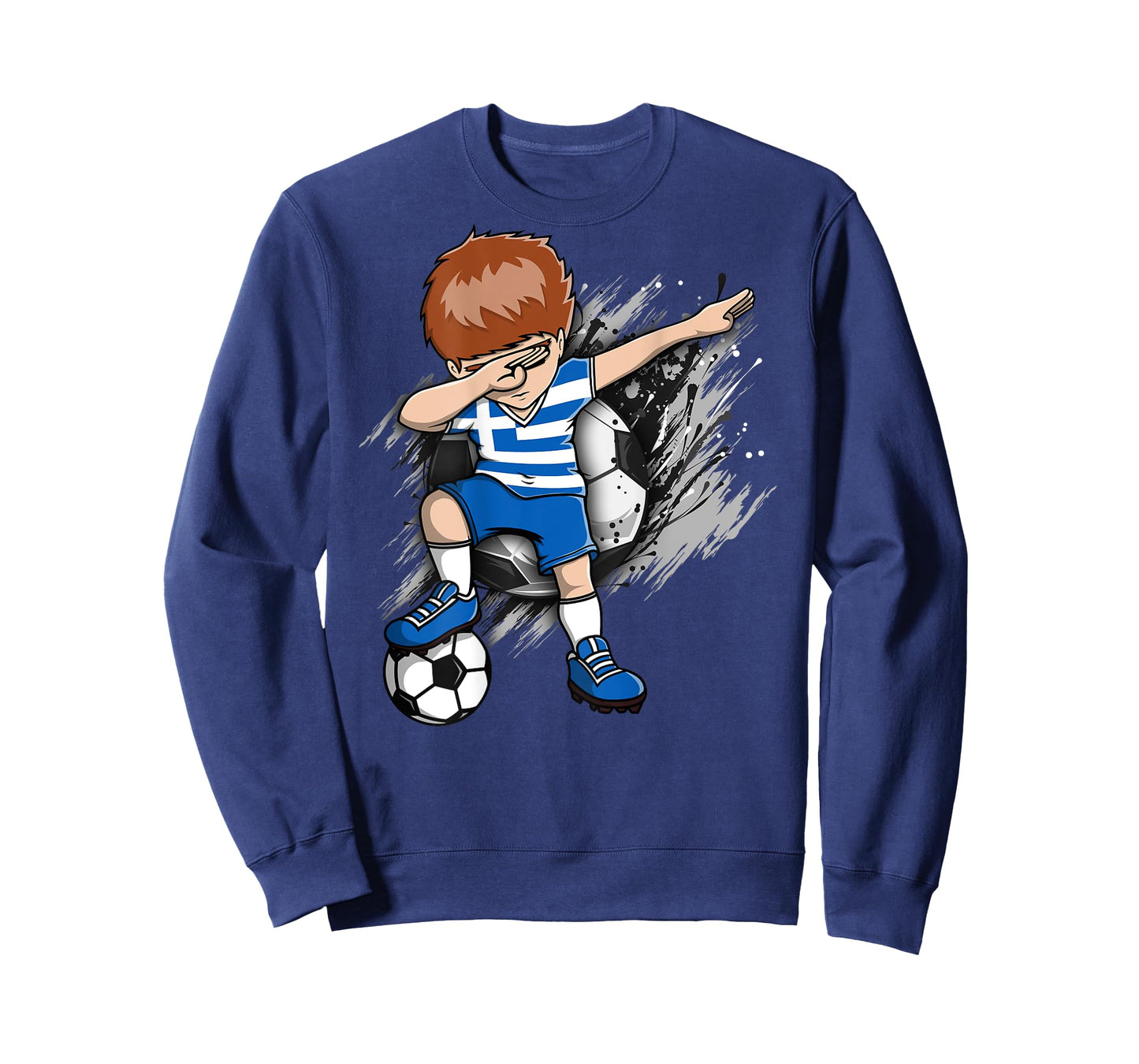 Dabbing Soccer Boy - Greece Jersey Greek Football Lovers Art T-Shirt