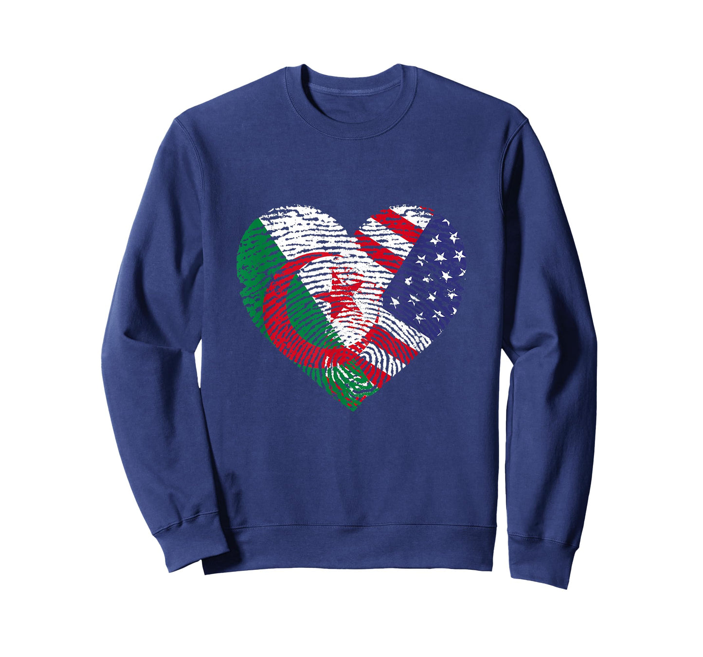 Algerian American Fingerprint Flags T-Shirt