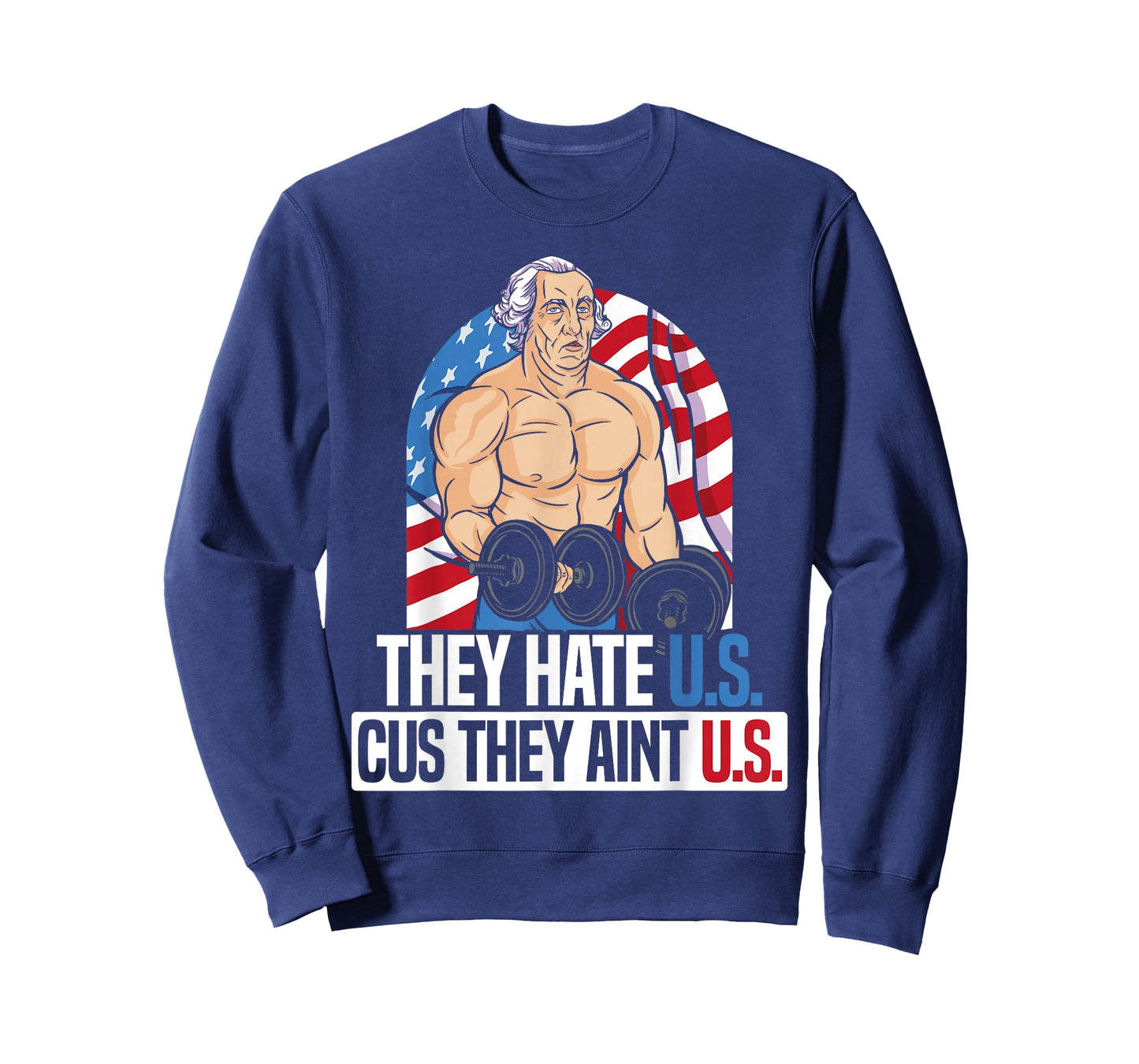 They Hate Us Cuz They Ain't Us America USA Flag 4th of July T-Shirt