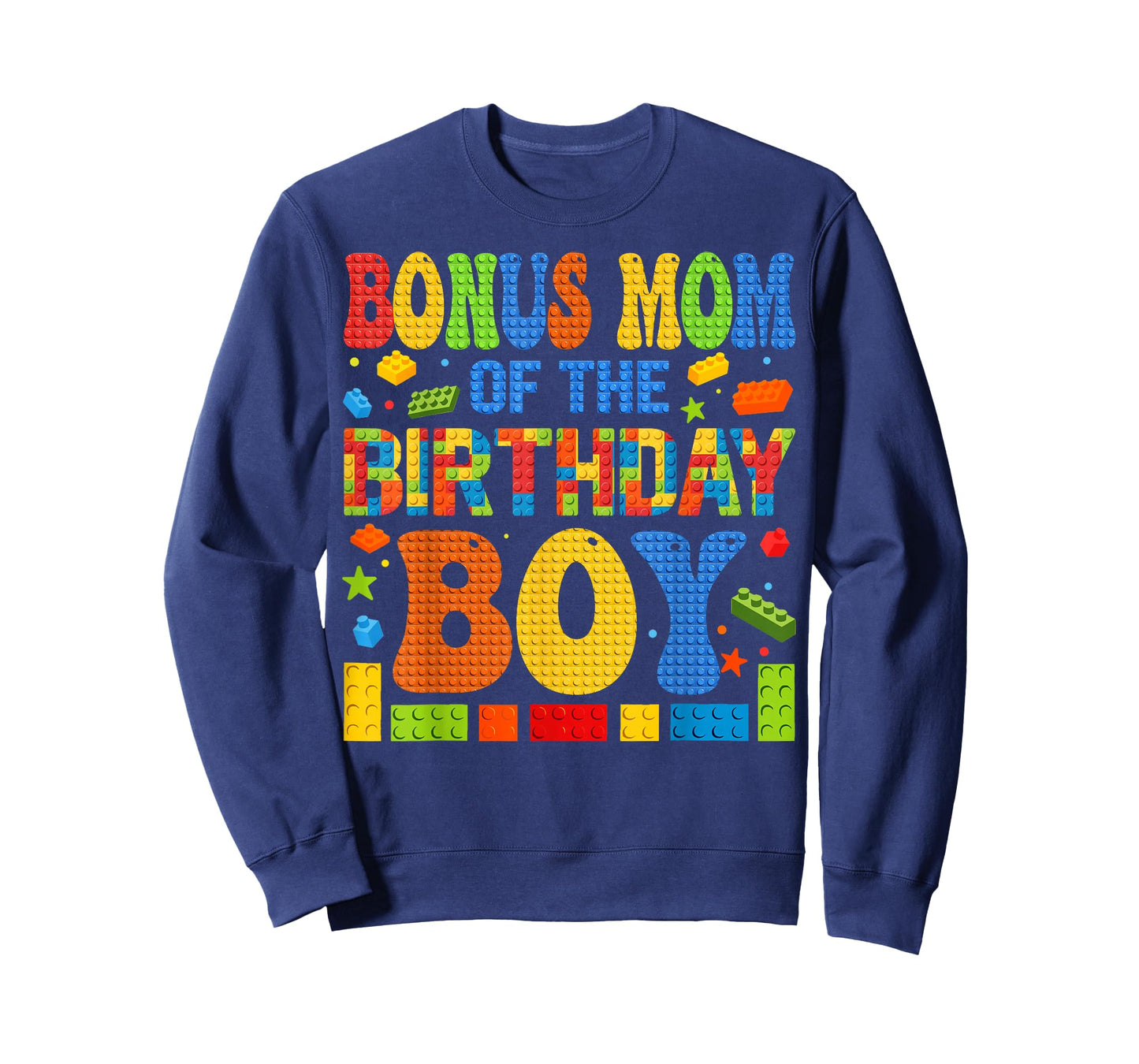 Bonus Mom Of The Birthday Boy Building Block Birthday Party T-Shirt