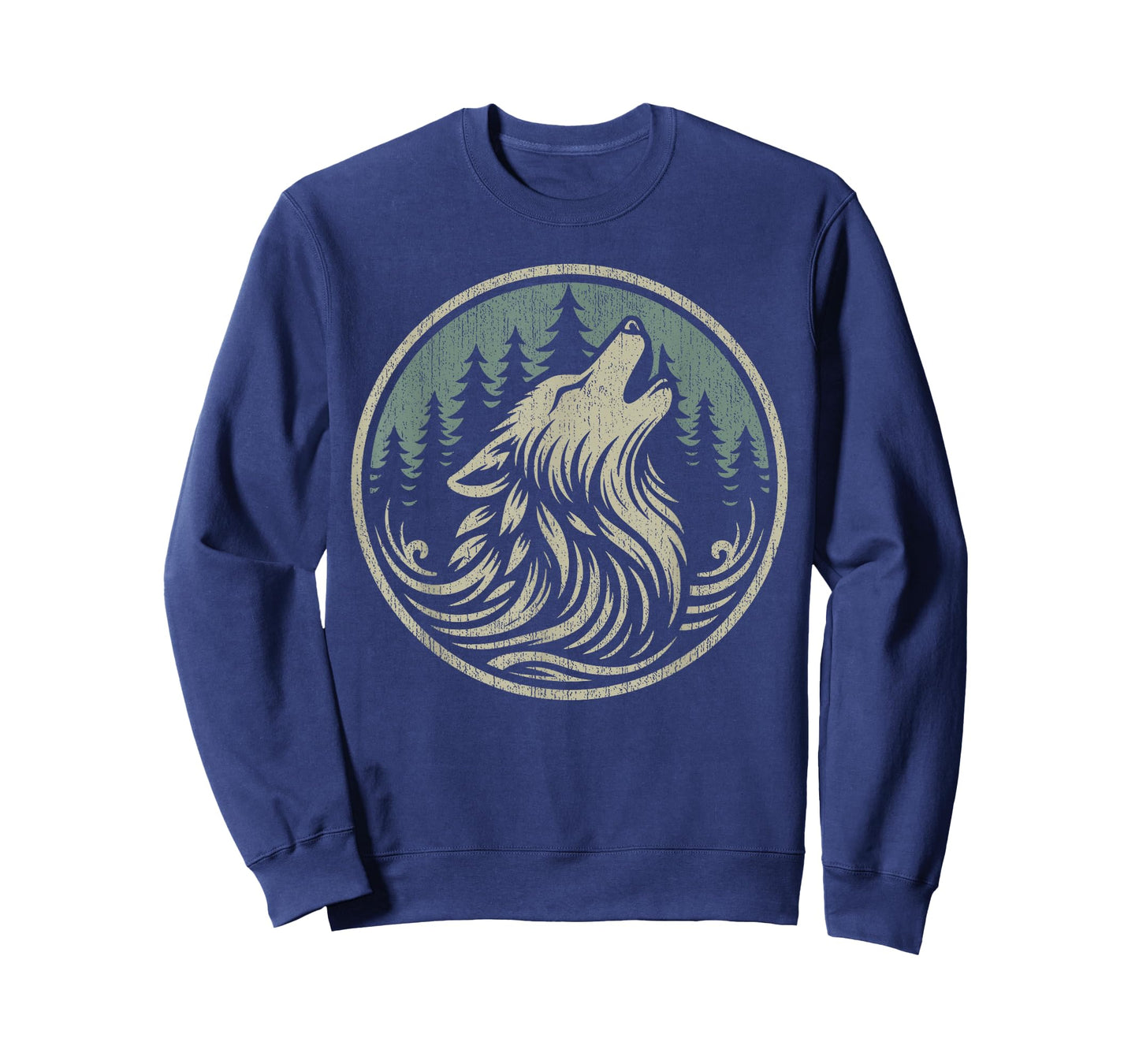 Nature Camping Vintage Forest Wildlife Wolf Outdoor Graphic T-Shirt