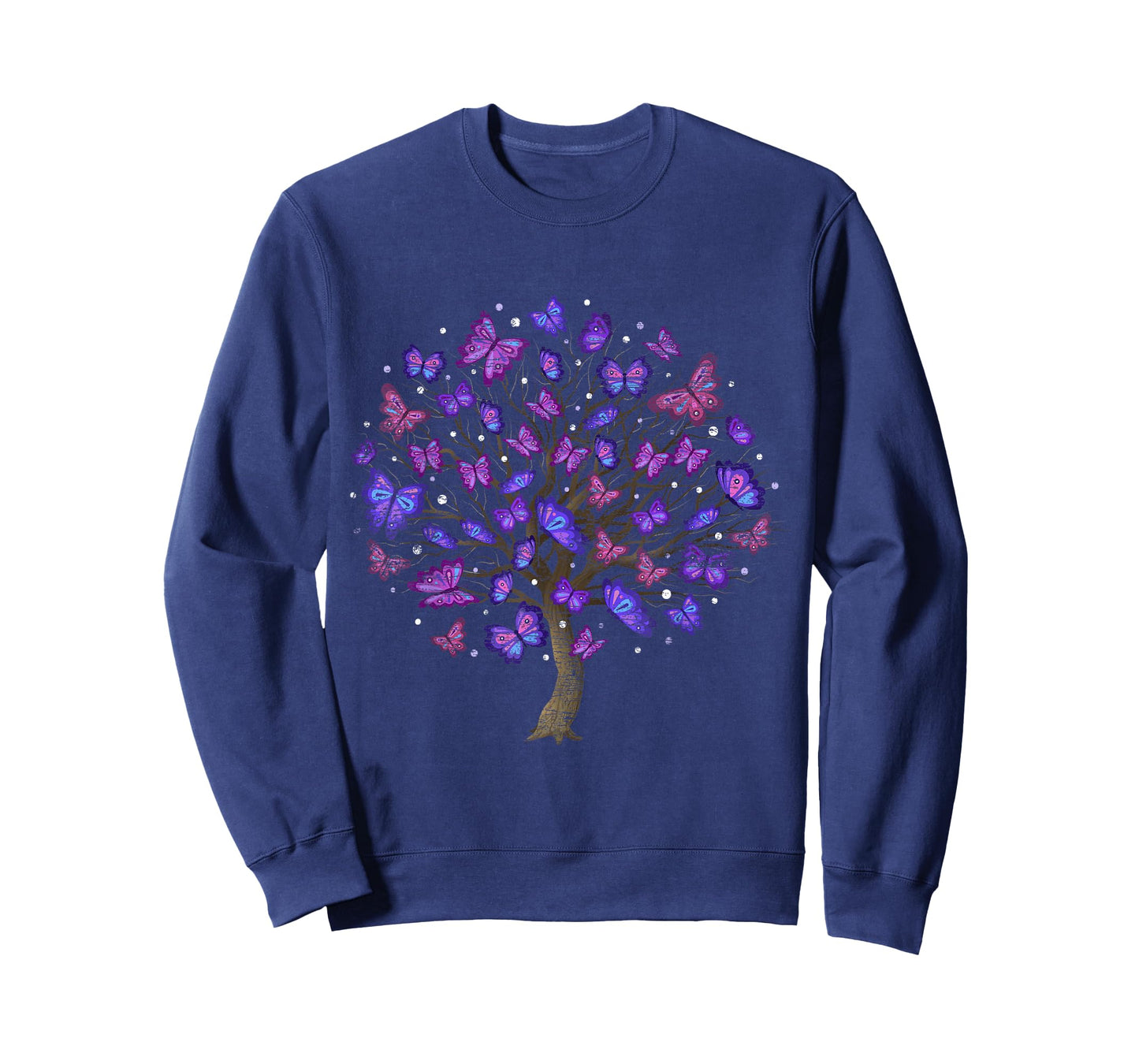 Animal Purple Butterflies Tree Nature Butterfly T-Shirt