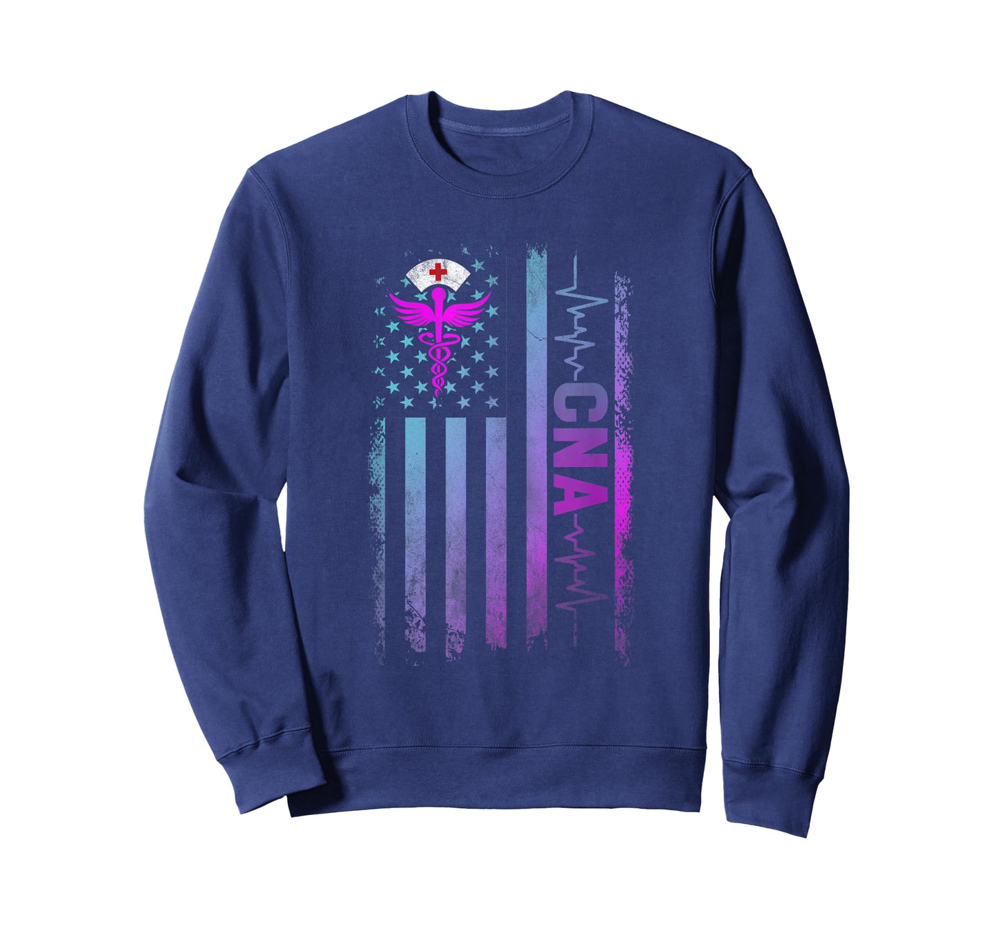 CNA Job Certified Nursing Assistant USA Flag Women Men T-Shirt