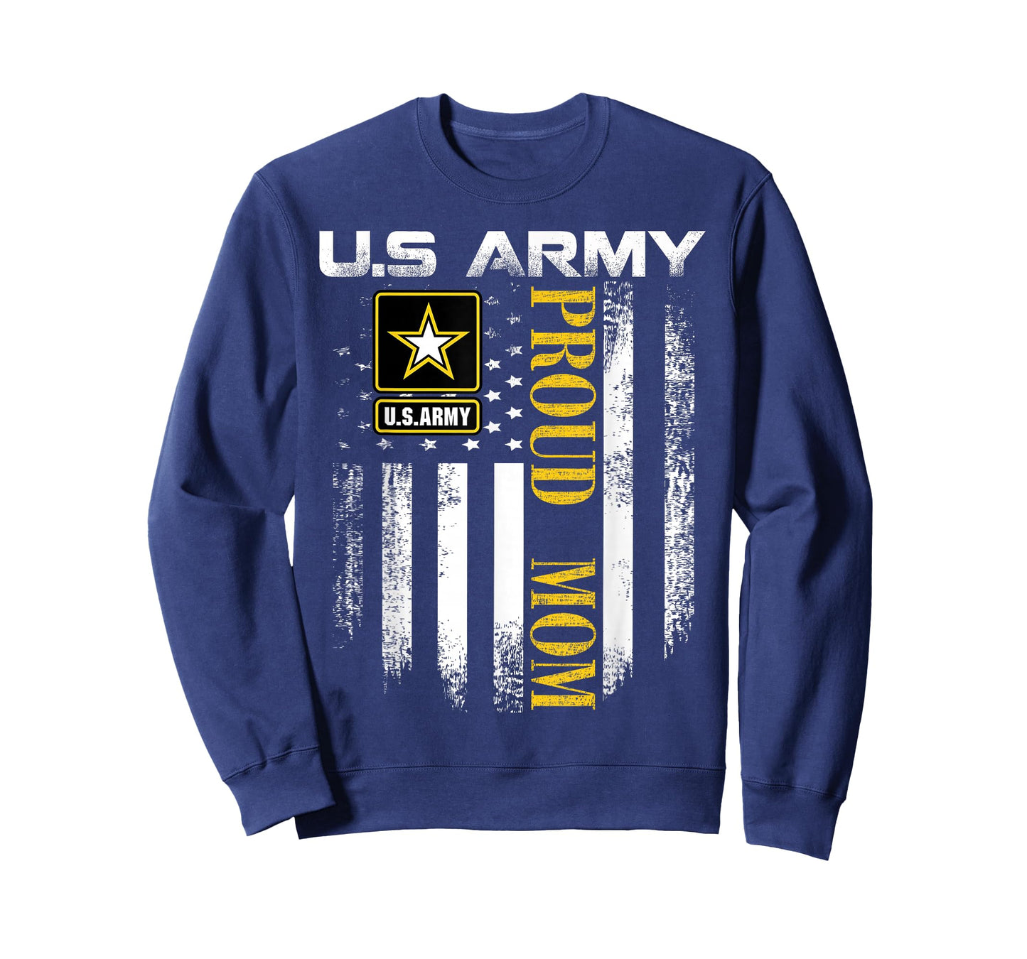 Vintage U.S. Army Proud Mom with American Flag Gift T-Shirt
