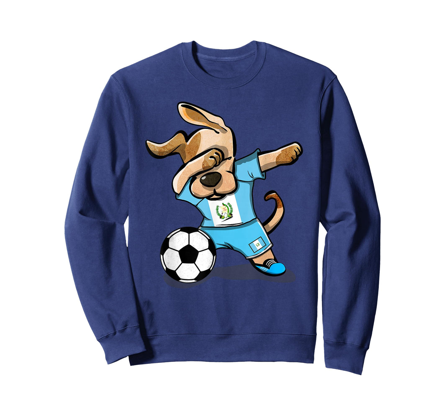 Dabbing Dog Guatemala Soccer Guatemalan Flag Football Lovers T-Shirt