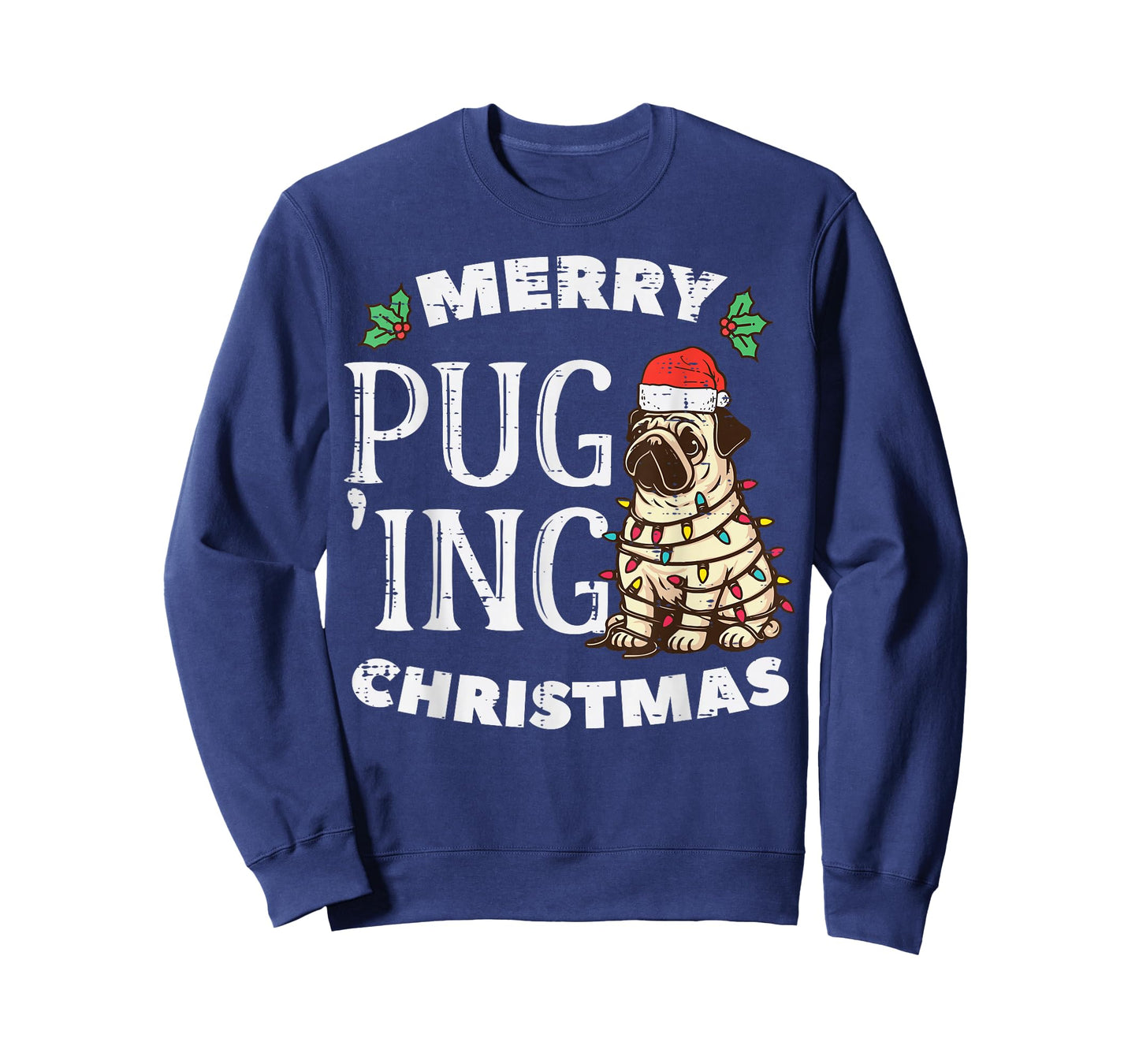 Merry Pug Ing Christmas Dog Cute Puging Xmas Men Women Kids T-Shirt
