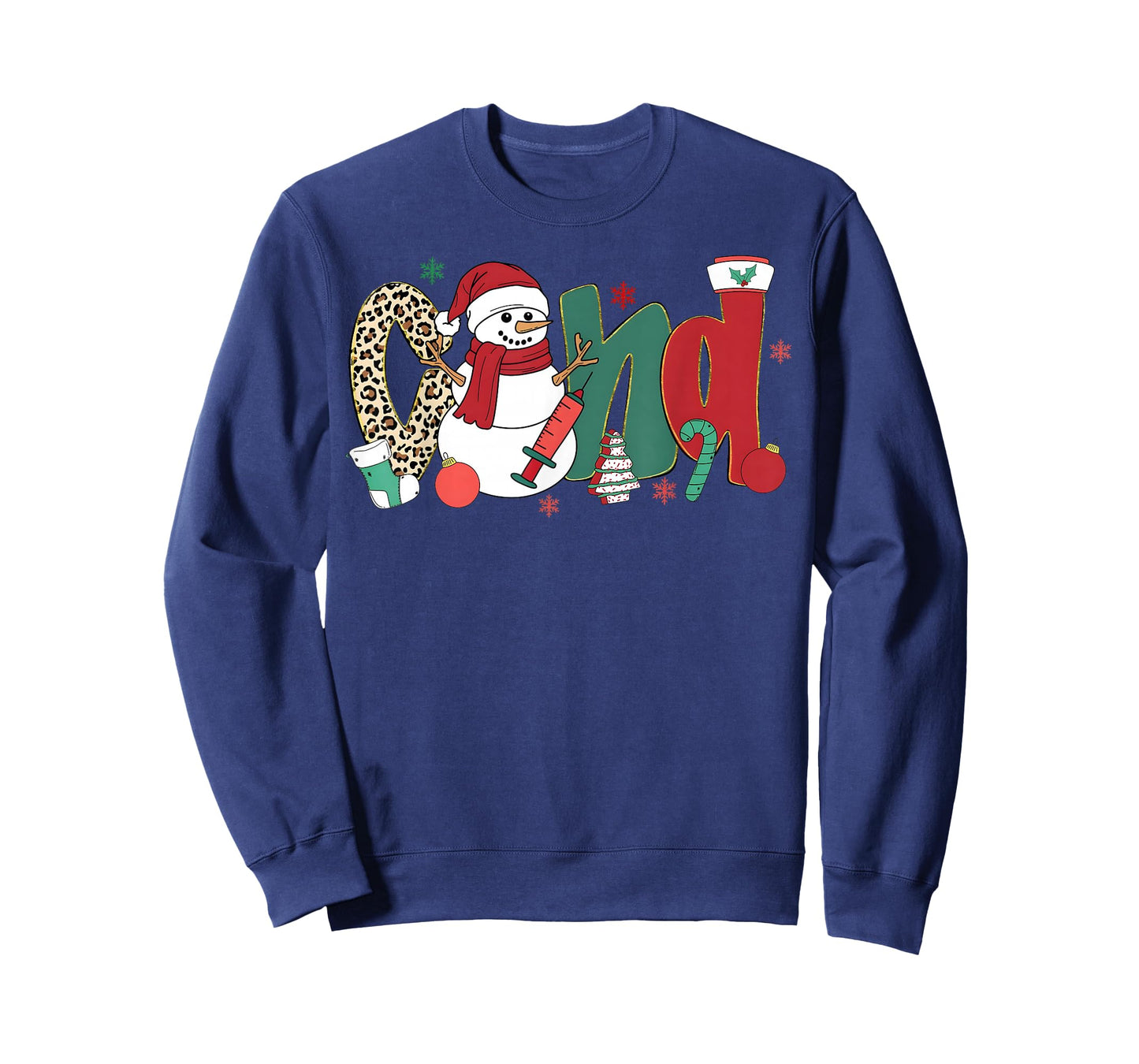 CNA Nurse Snowman Merry Christmas Leopard Snowmies Men Women T-Shirt