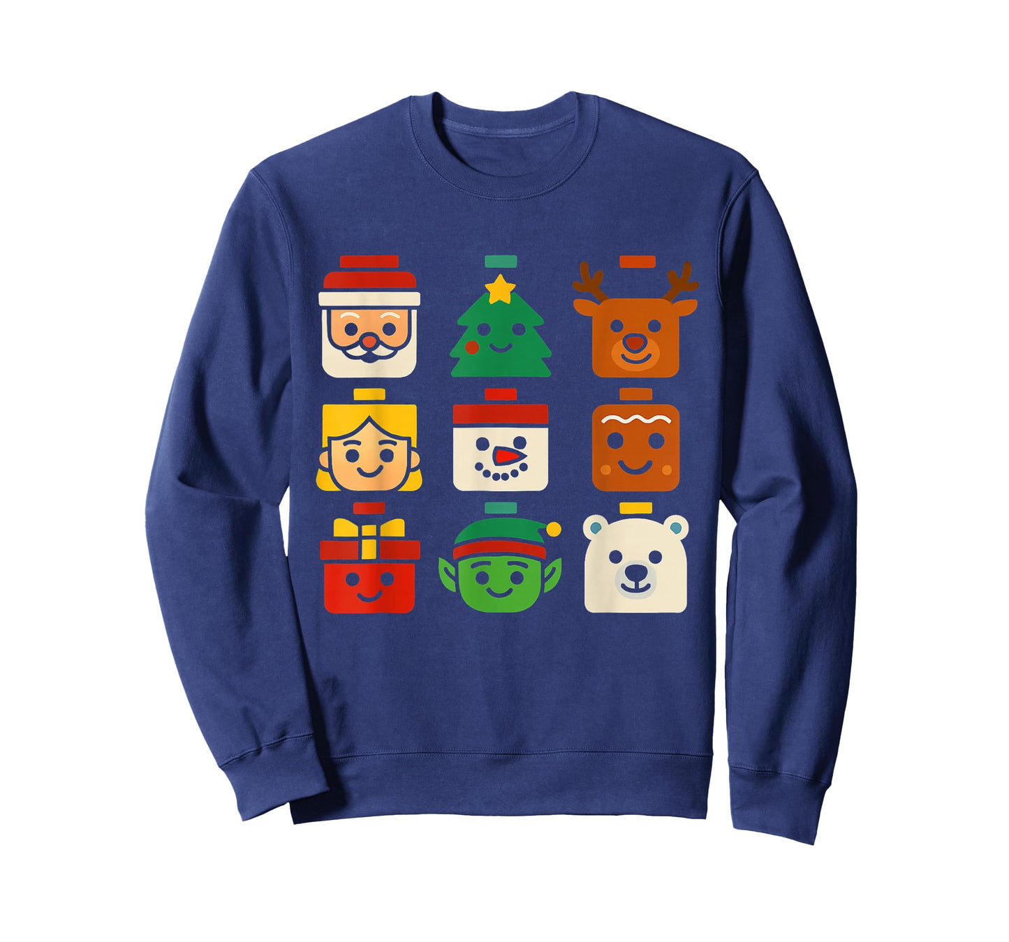 Christmas Building Brick Santa Elf Snowman Xmas Boys Girls T-Shirt