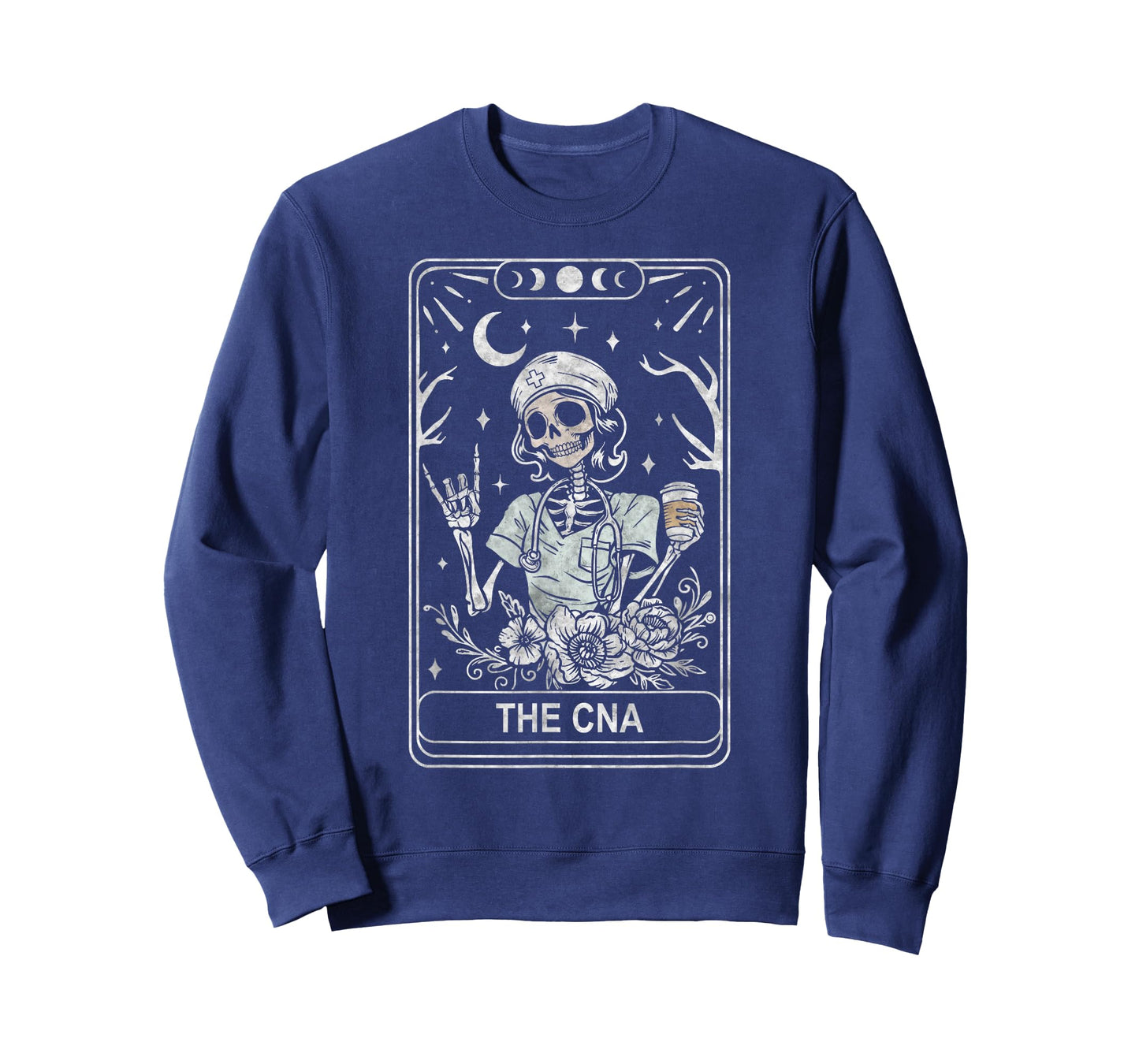 CNA Skeleton Certified Nurse Assistant Tarot Card Halloween T-Shirt