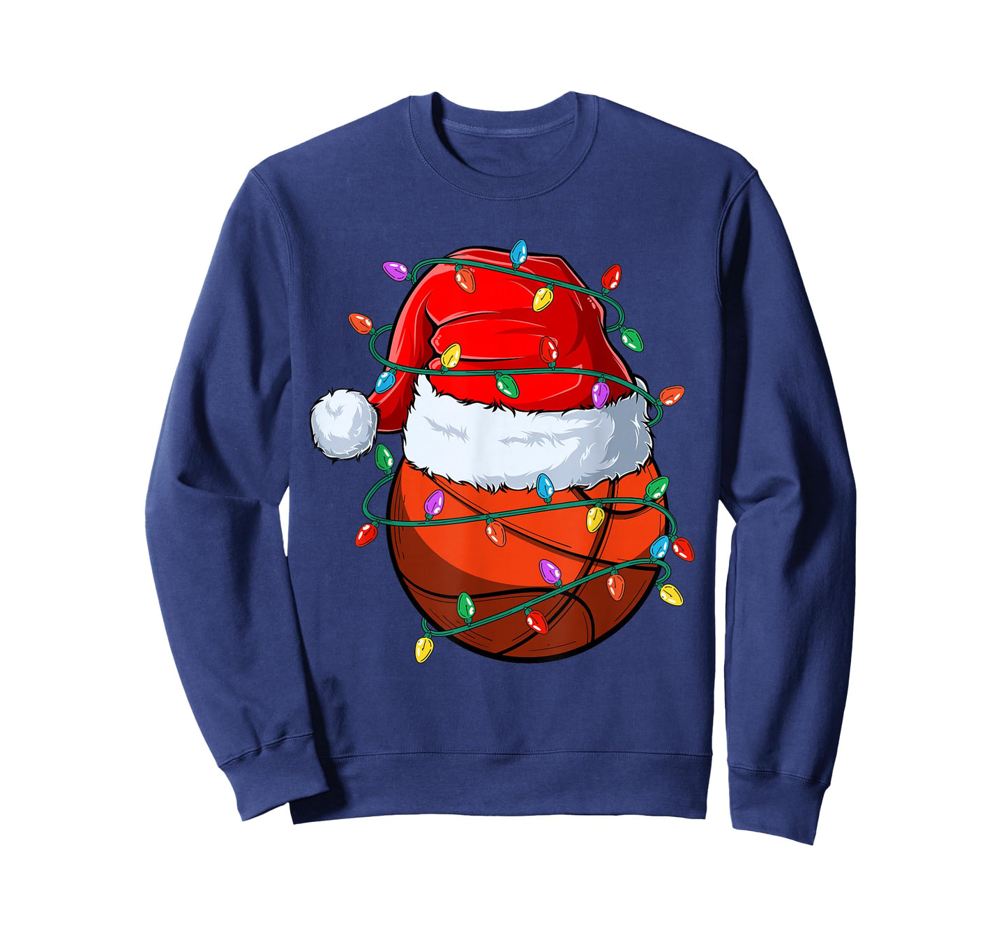 Christmas Basketball Xmas Santa Sports Hat Ball Kids Boy Men T-Shirt