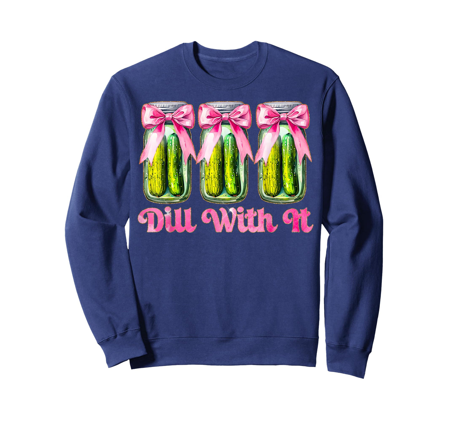Cute Just Dill With It Coquette Bow Canned Pickle Women Girl T-Shirt