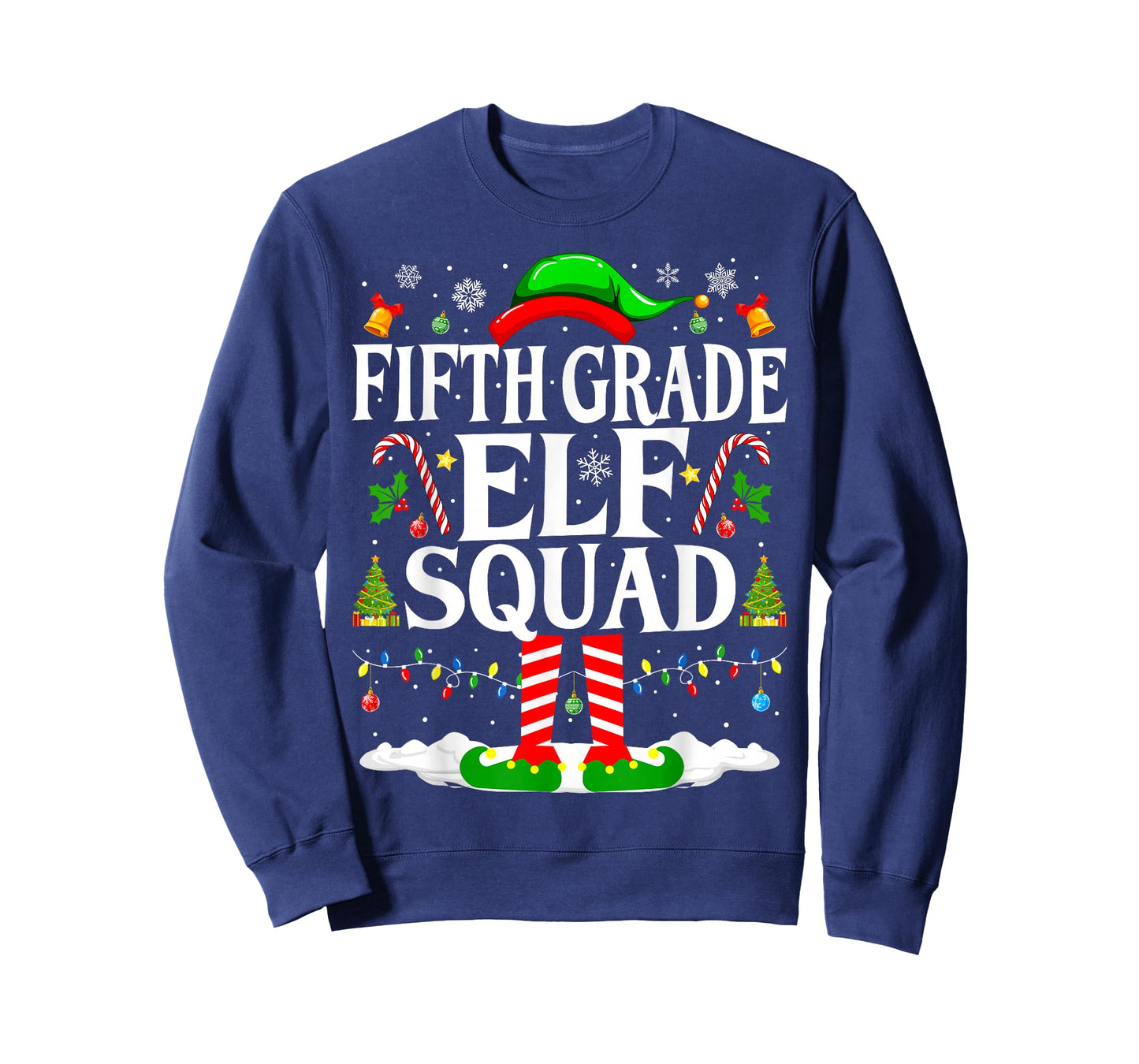 5th Grade Elf Squad Xmas Funny Christmas Fifth Grade Elf T-Shirt