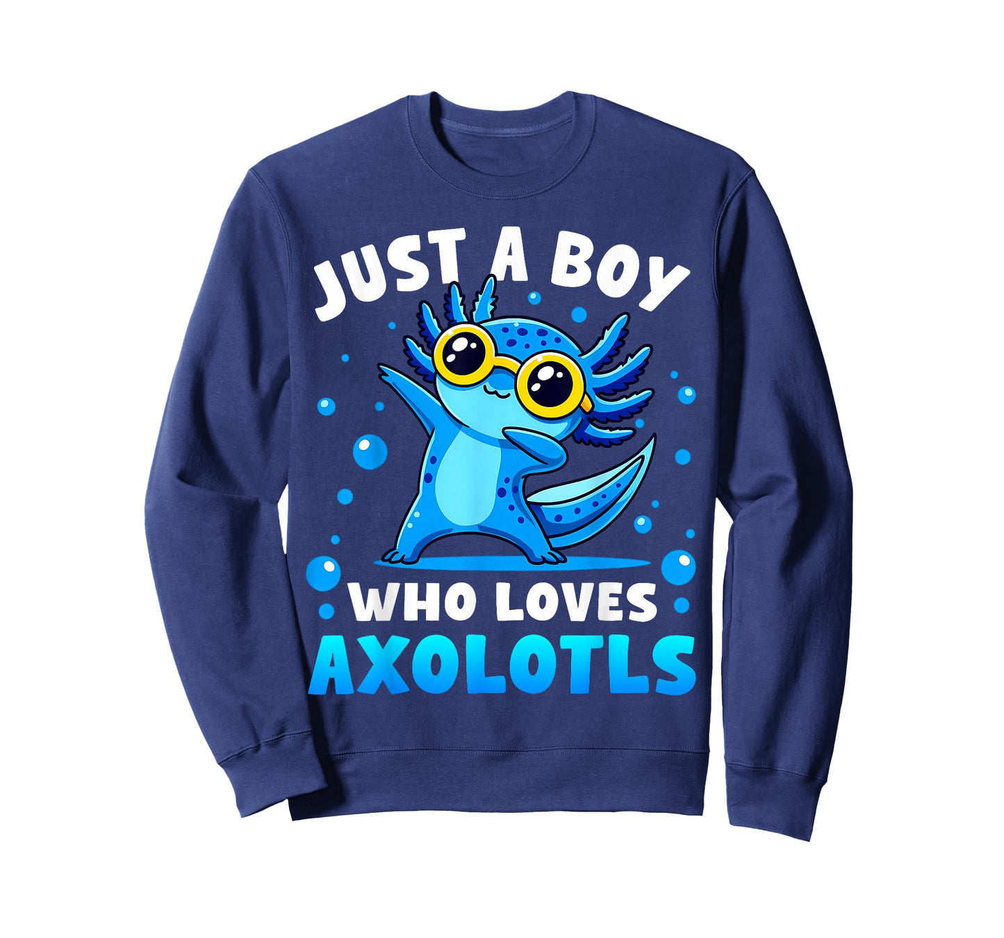 Just A Boy Who Loves Axolotls Cute Dabbing Axolotl Boys Kids T-Shirt