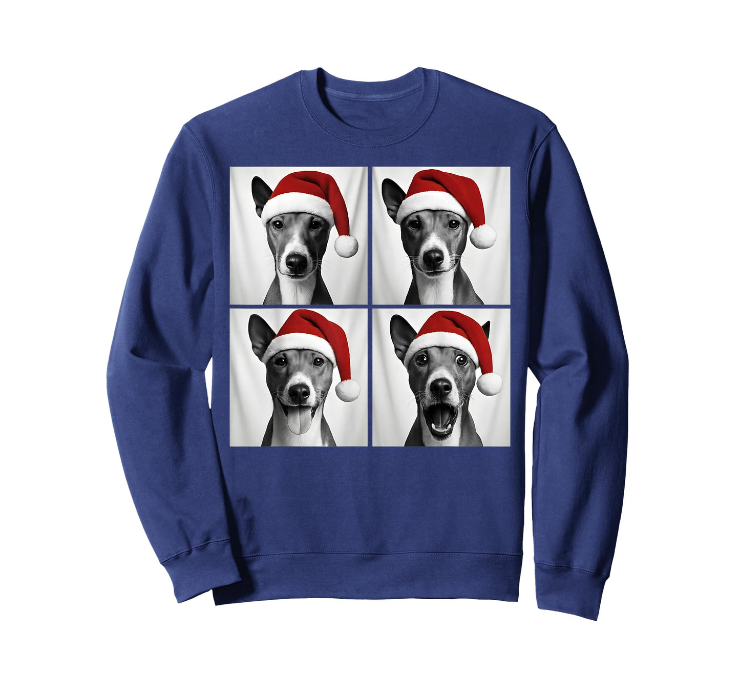 Funny Christmas Basenji Santa Dog Lover Photo Booth T-Shirt
