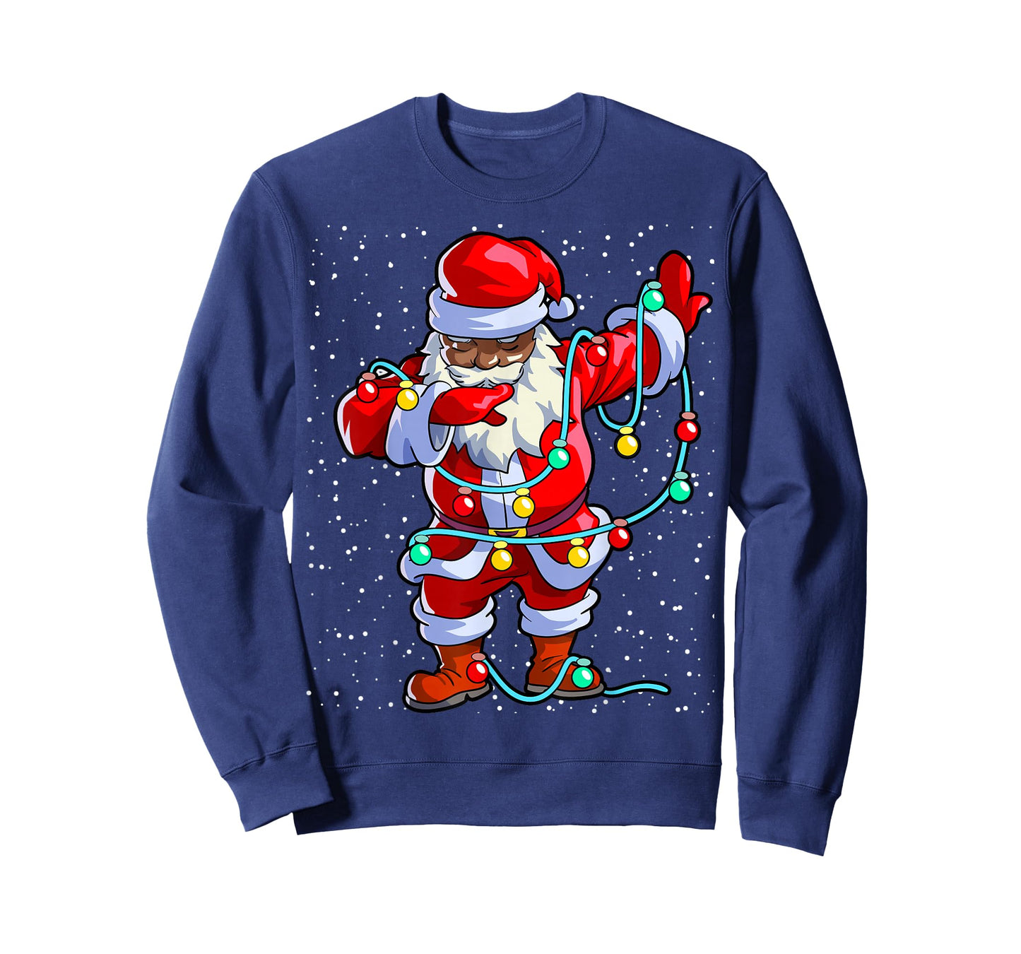 Santa Claus Black Christmas Afro African American Xmas T-Shirt