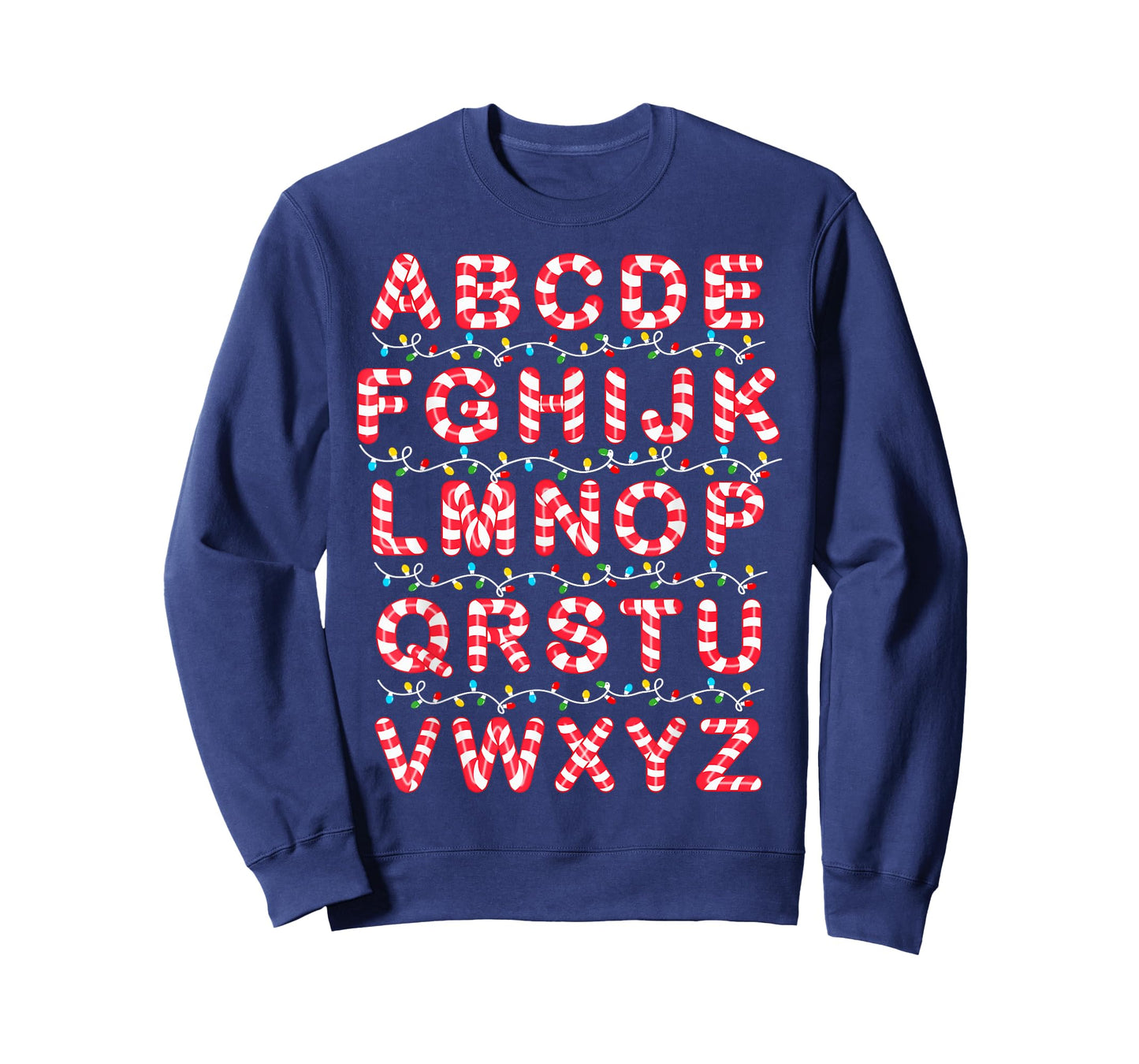 Christmas Alphabet Candy Cane Pre-K Kindergarten Teacher T-Shirt