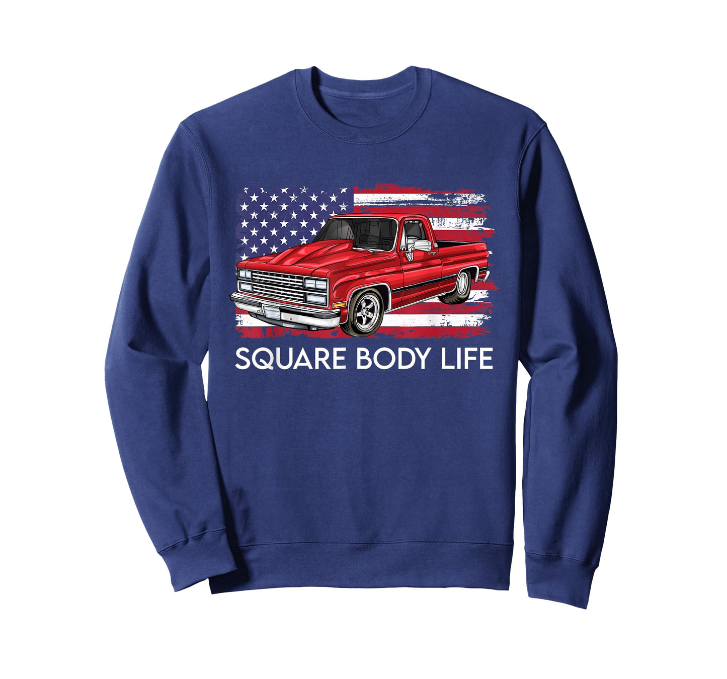 Square Body Life Truck Squarebody American Flag T-Shirt