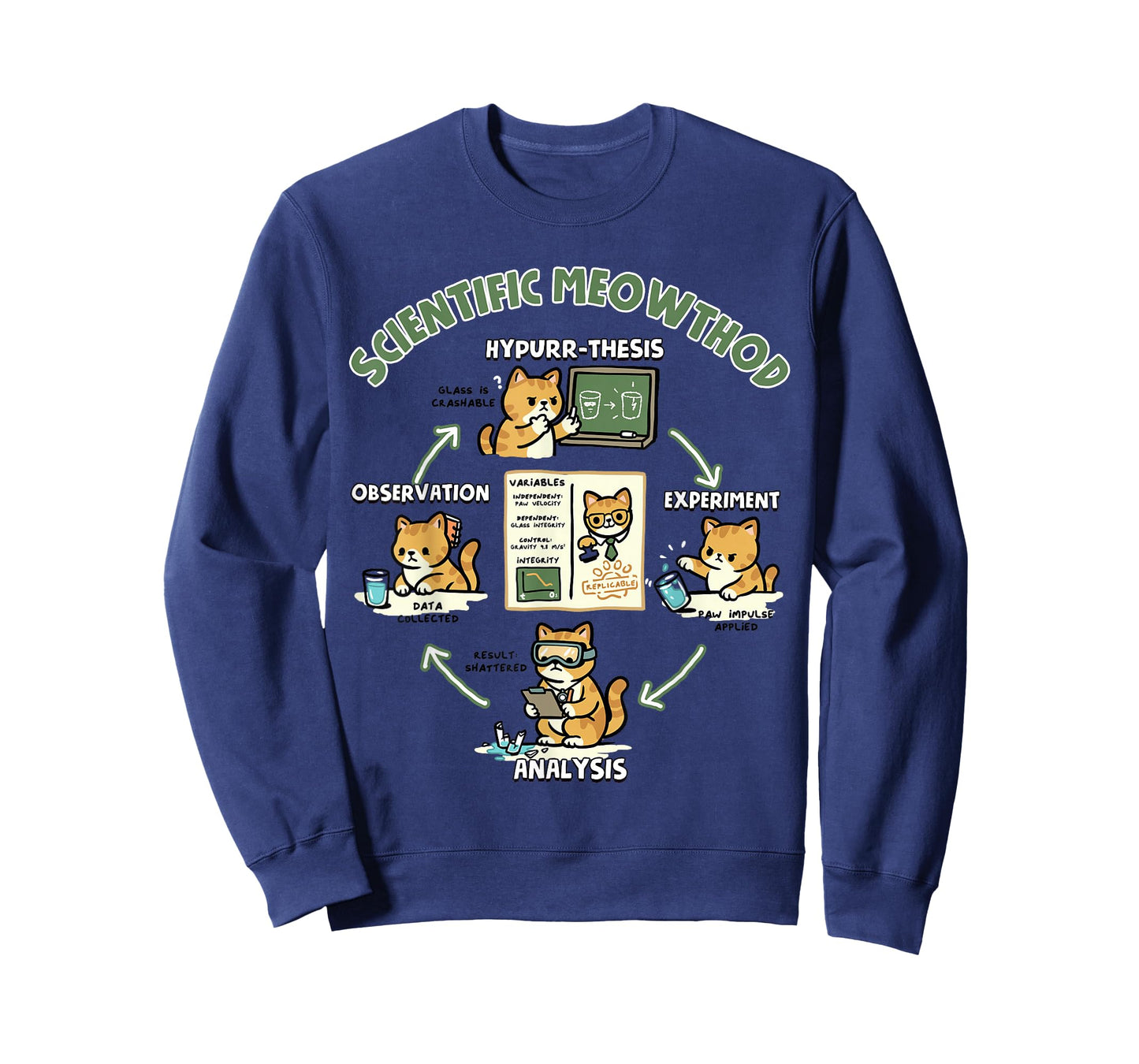 Scientific Meowthod Funny Cat Science Pun Design T-Shirt