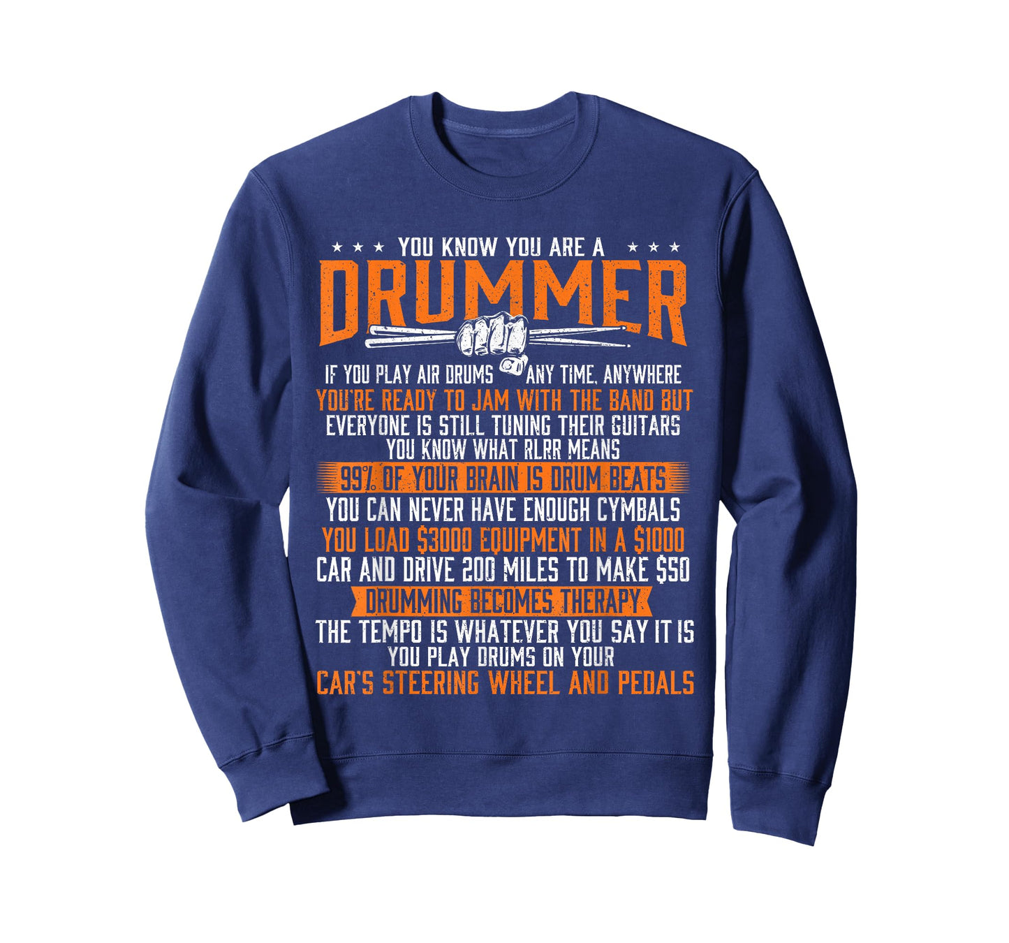 Funny Drumming Shirts - Men's Black You Know You Are A Drummer T-Shirt - Short Sleeve - Classic Fit - Music Themed Apparel - Drummers, Music Lovers, Unisex
