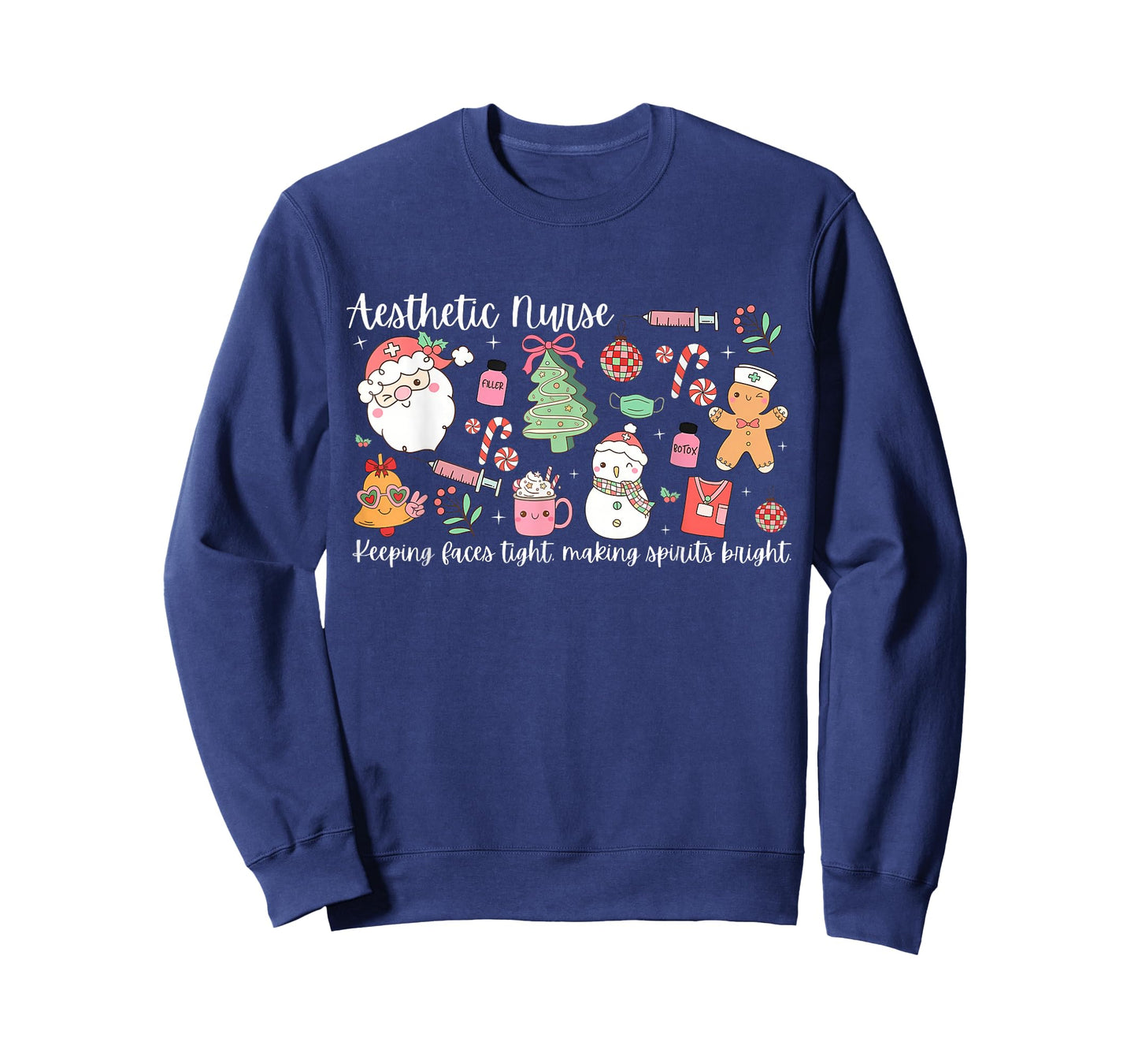 Aesthetic Nurse Santa Botox Injector RN Dermatology Xmas T-Shirt