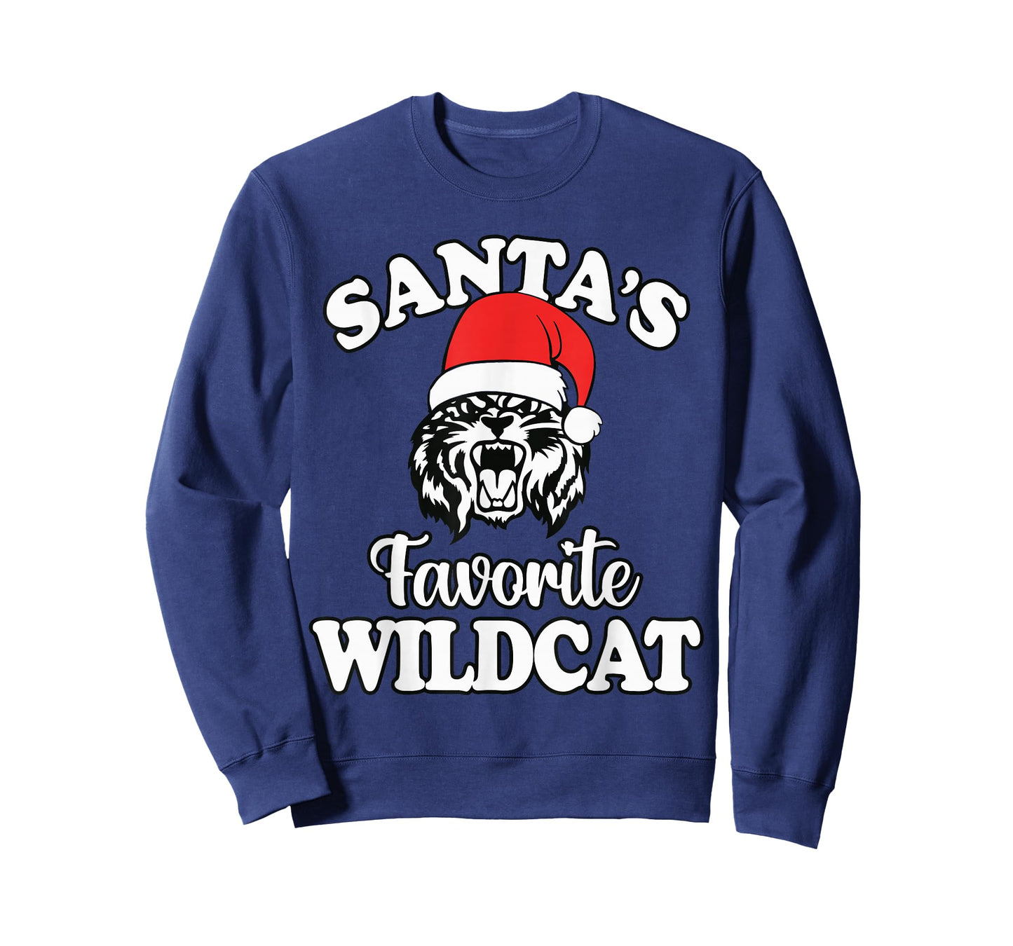 Santa's Favorite Wildcat Back to School Christmas T-Shirt