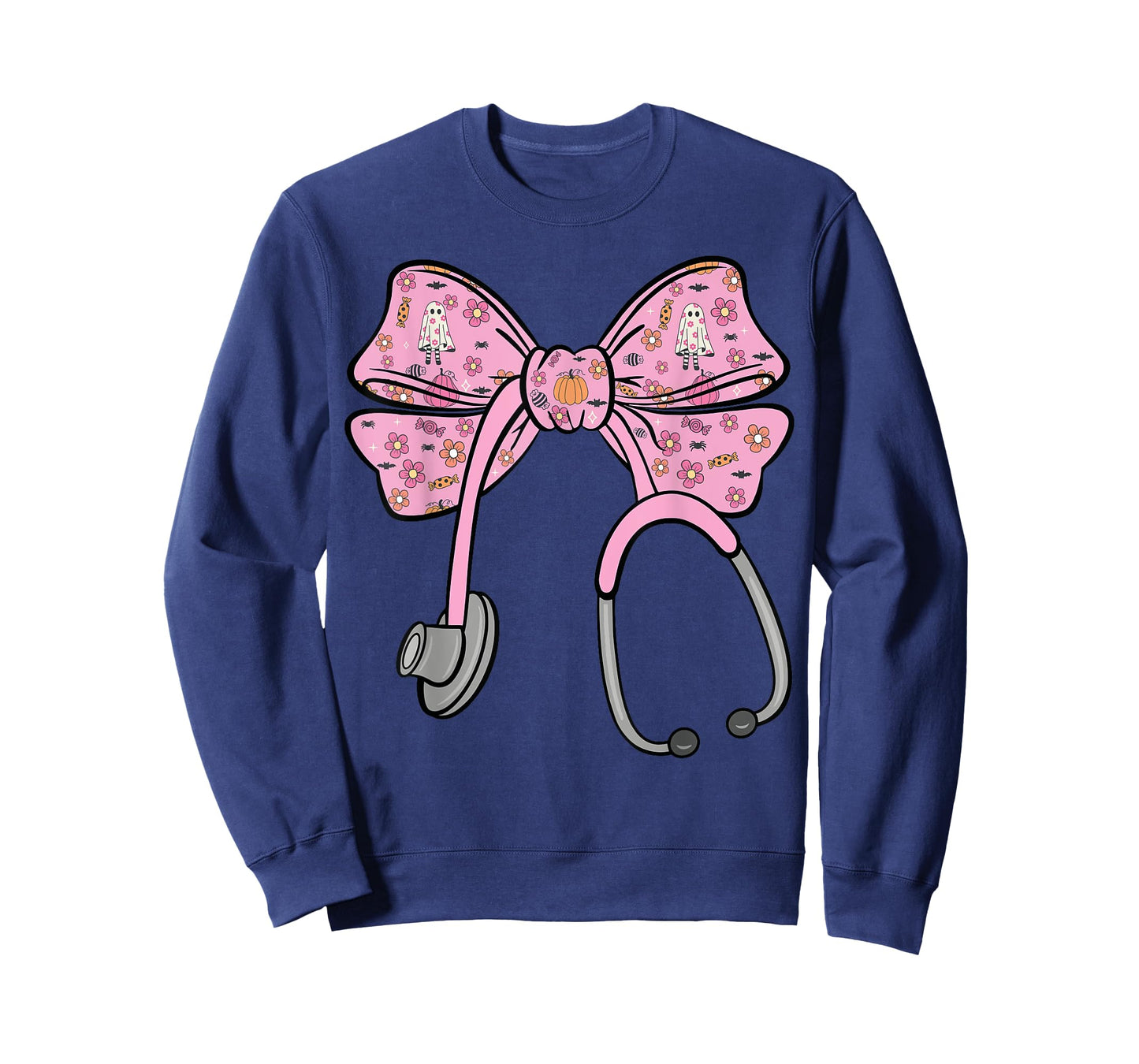 Cute Halloween Coquette Bow Stethoscope Cute Nurse T-Shirt