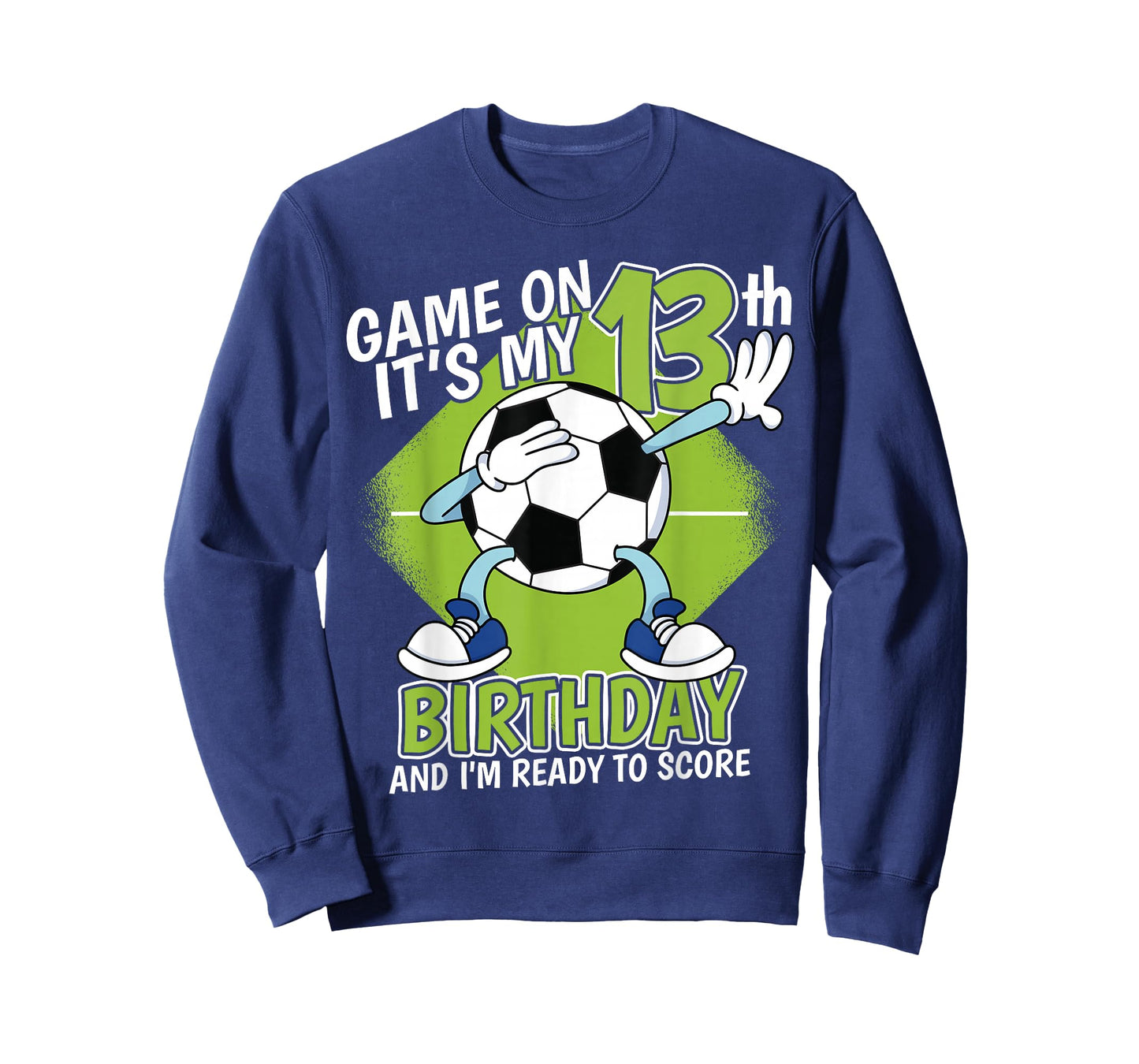 13 Year Old Soccer Player Boy 13th Birthday Soccer Theme T-Shirt