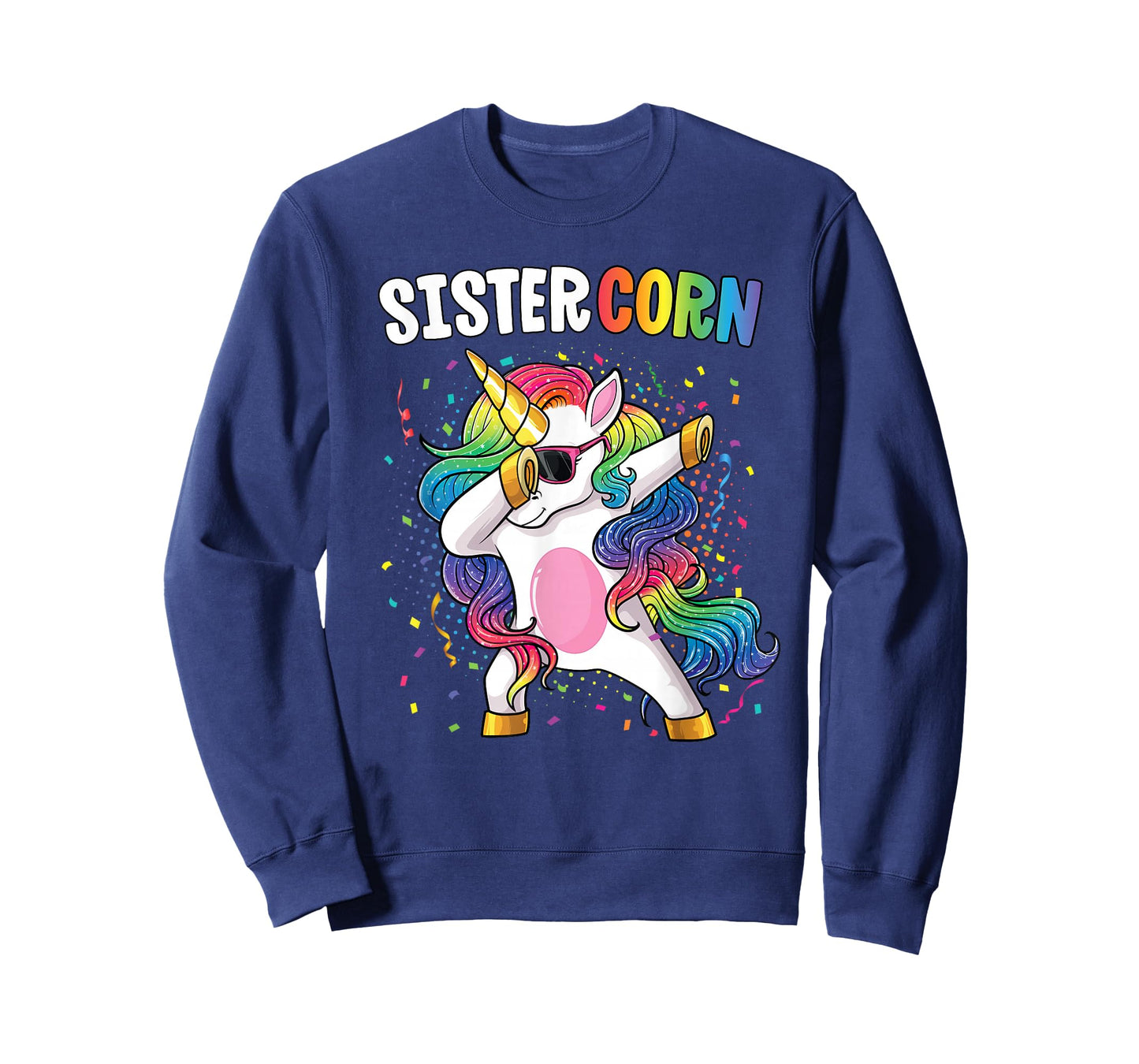 Sistercorn Girls' Shirt Unicorn Birthday Dabbing Sister T-Shirt