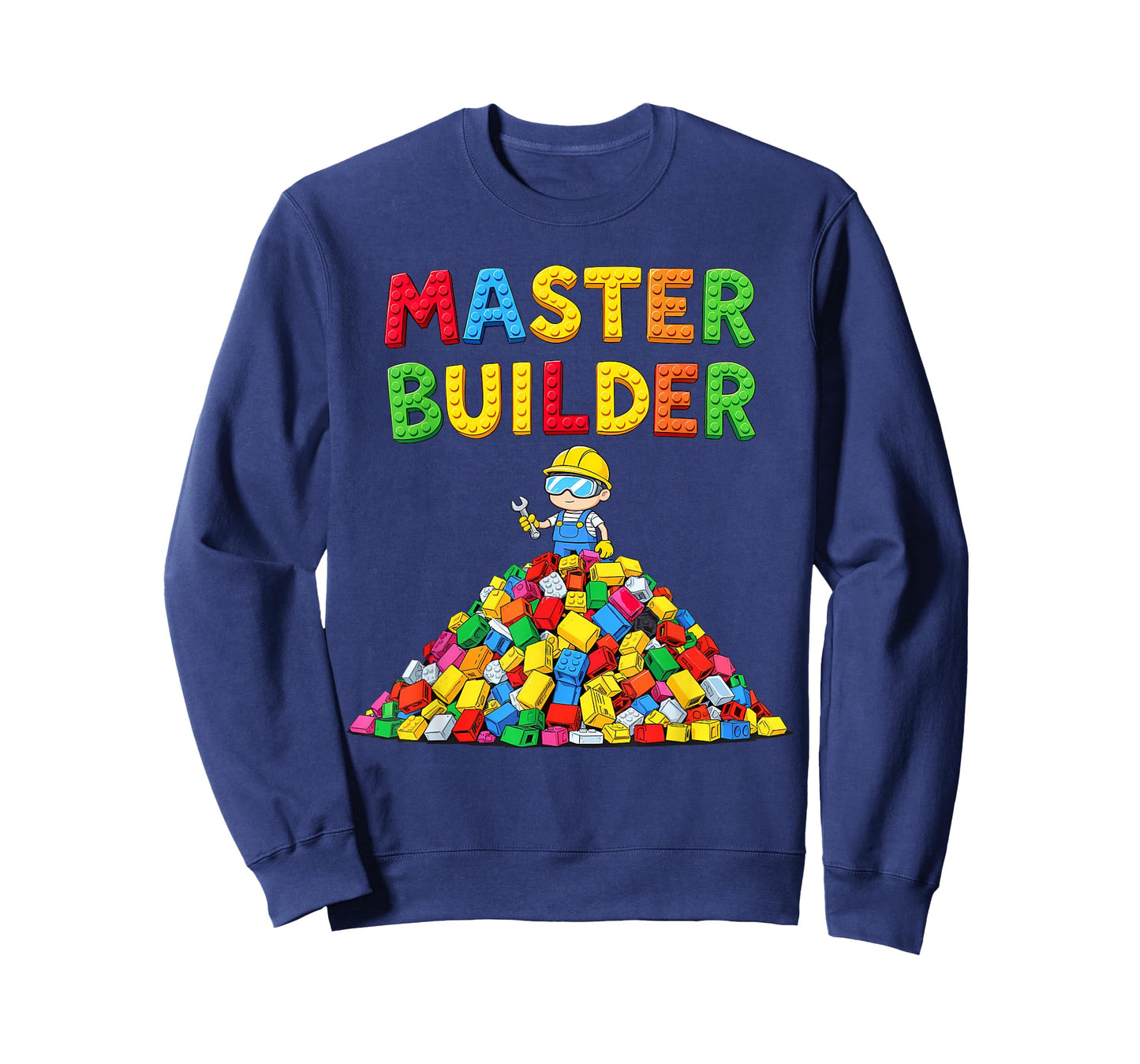 Master Builder Graphic Brick Lover Block Building Toys T-Shirt