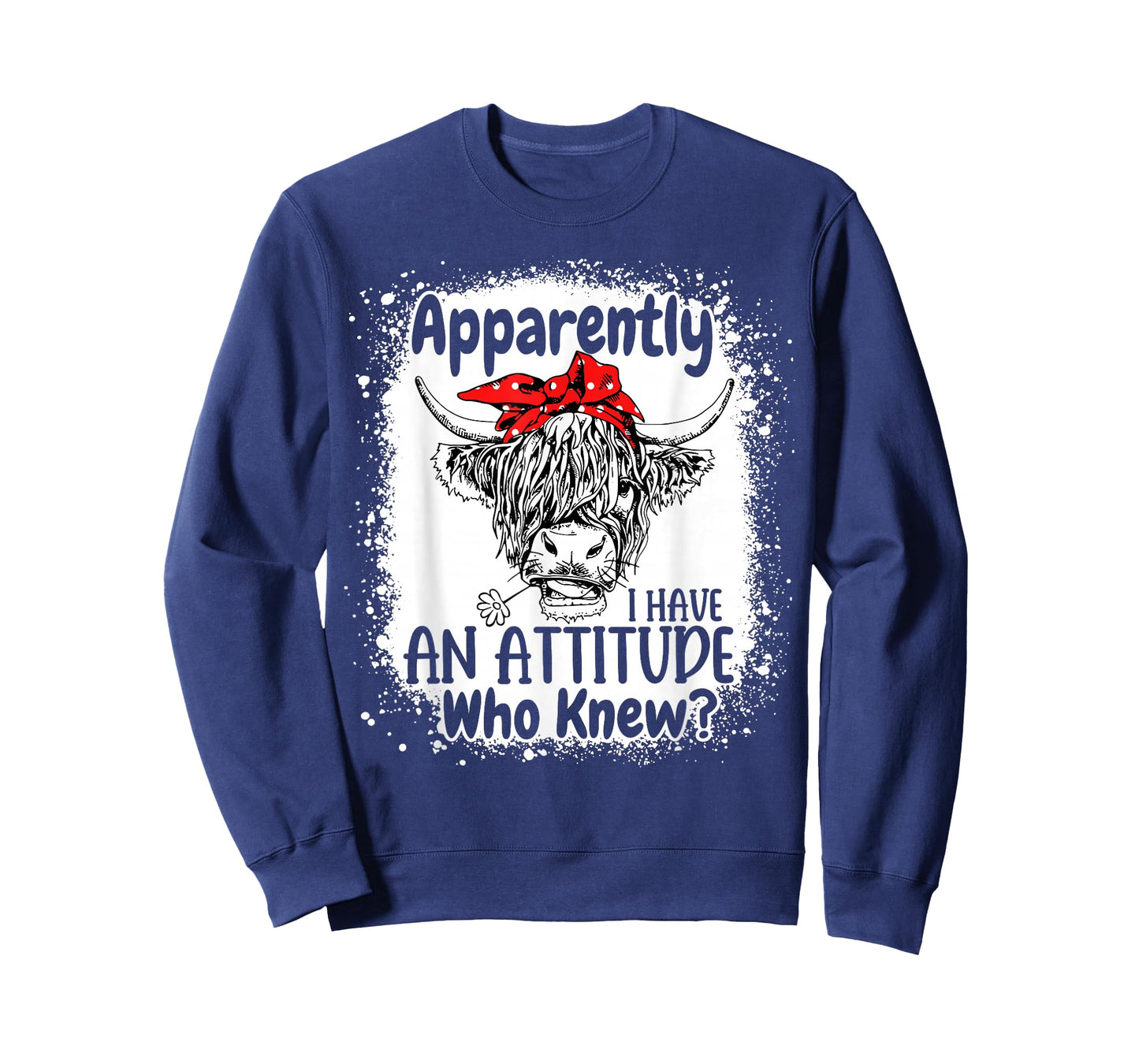 Apparently I Have An Attitude Who Knew Bleached Highland Cow T-Shirt