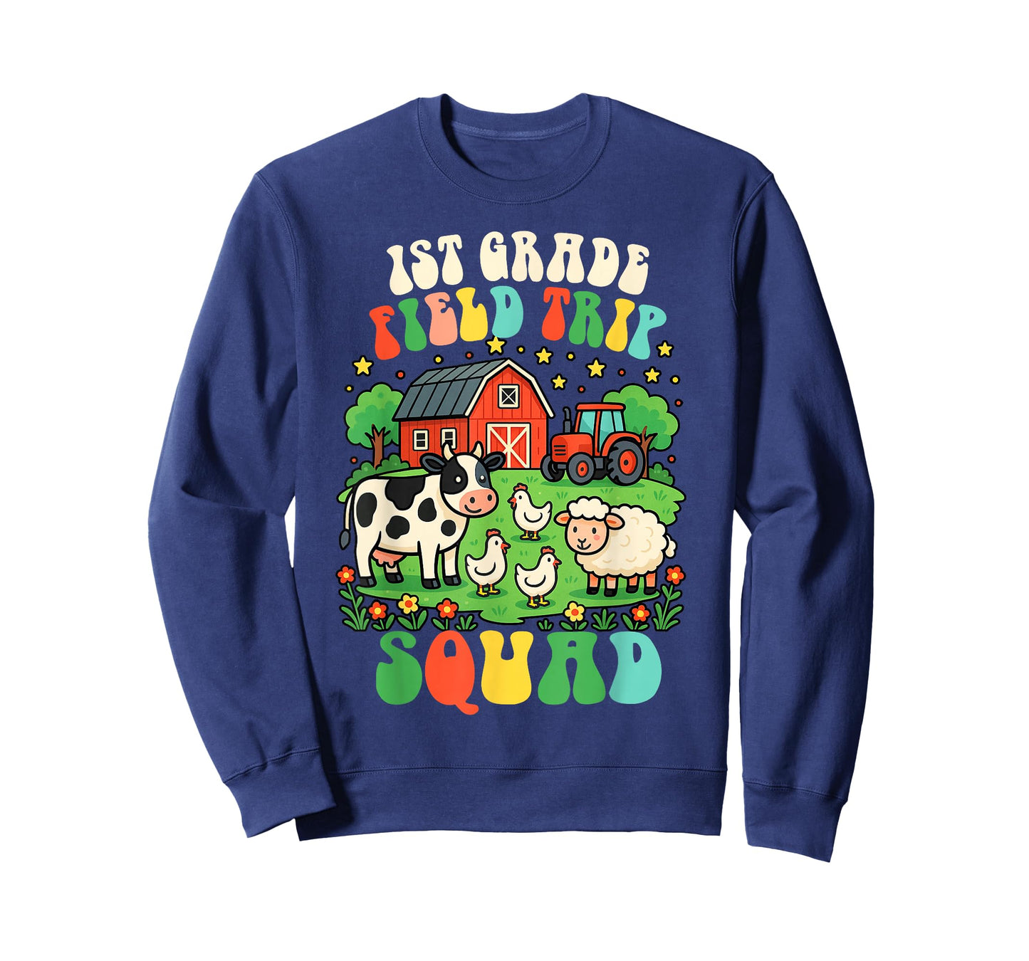 1st Grade Field Trip Squad Teacher Field Day Vibes Farm Life T-Shirt